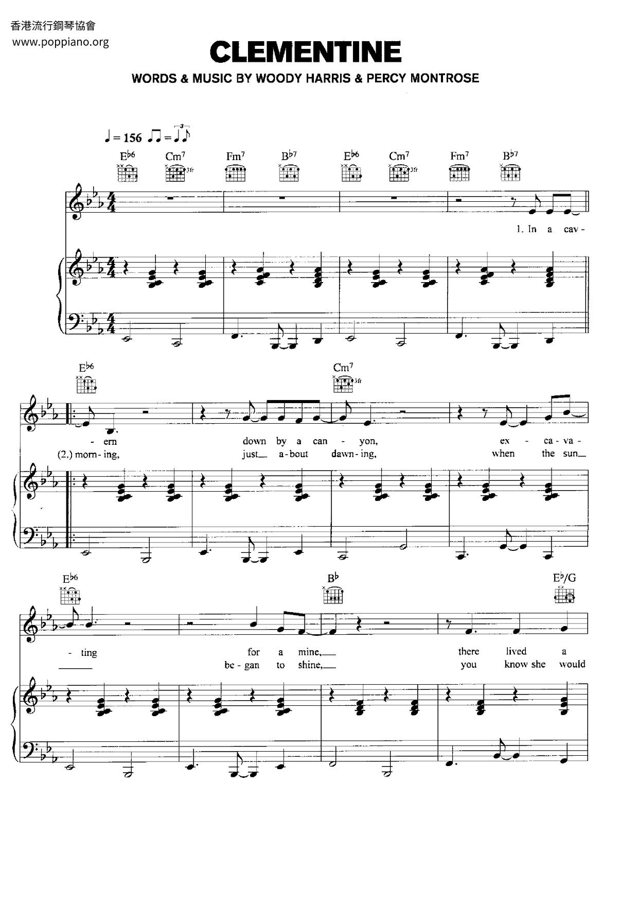 Bobby DarinClementine Sheet Music pdf, Free Score Download ★