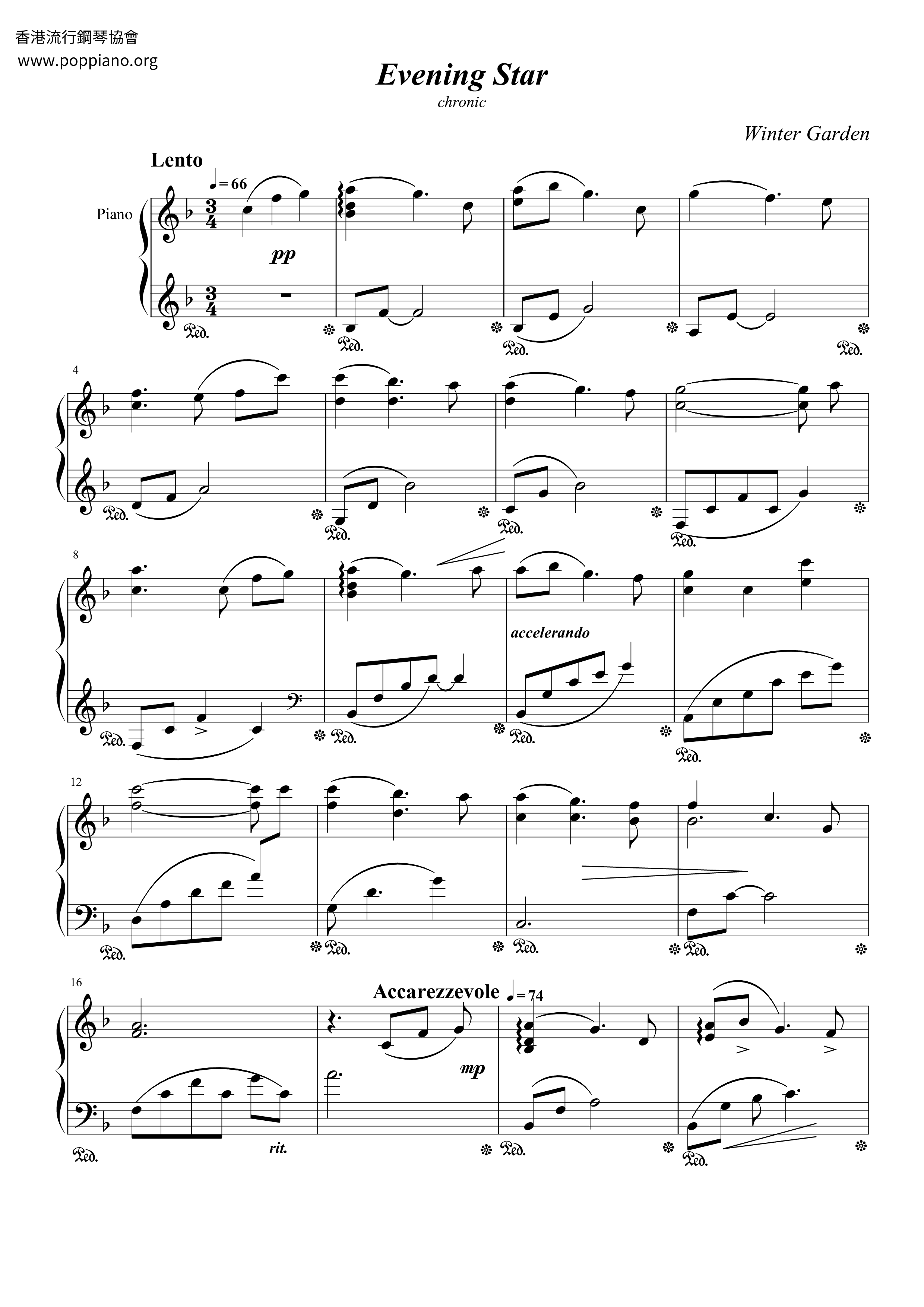 Evening Star Score