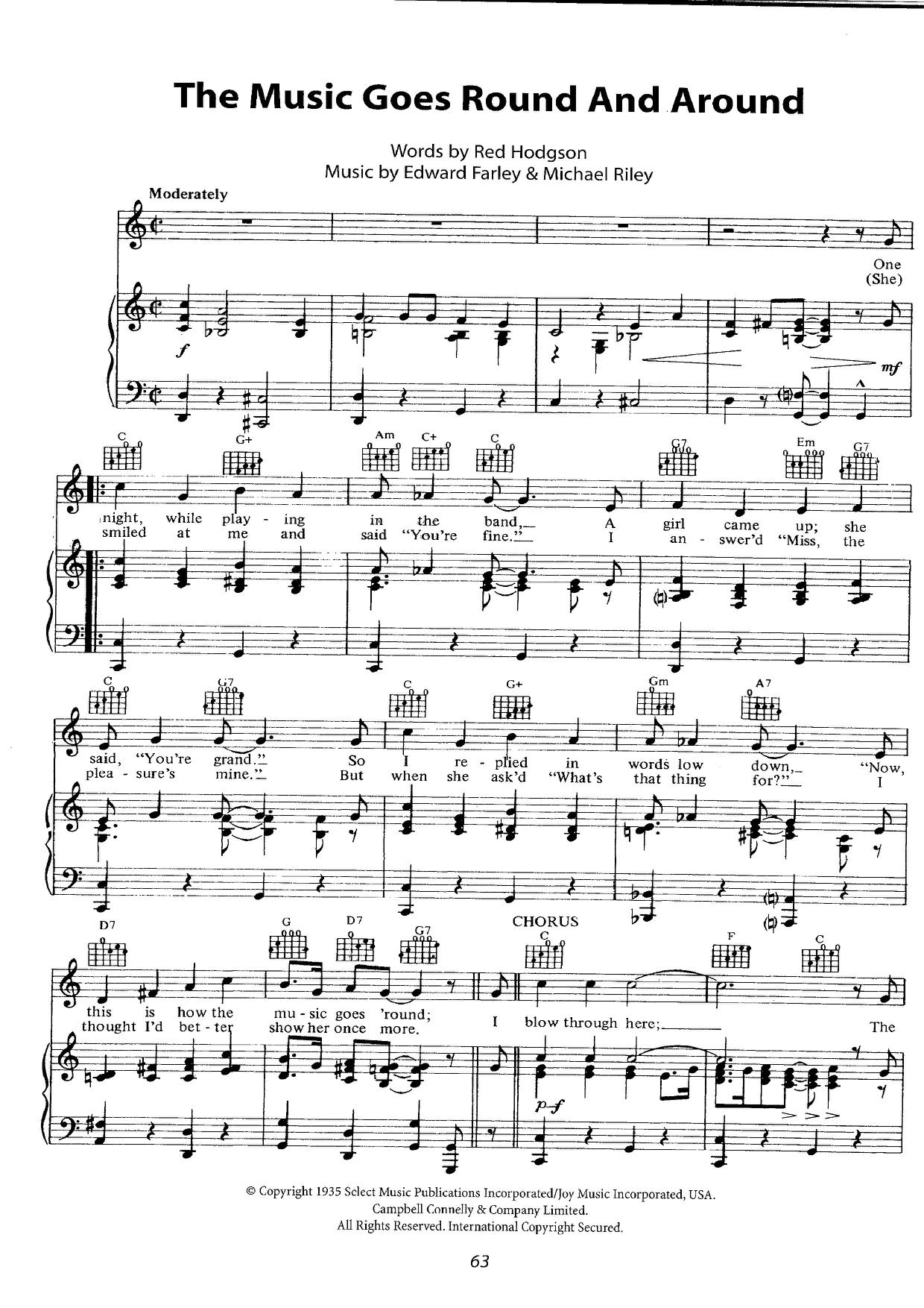 The Music Goes Round and Round Score