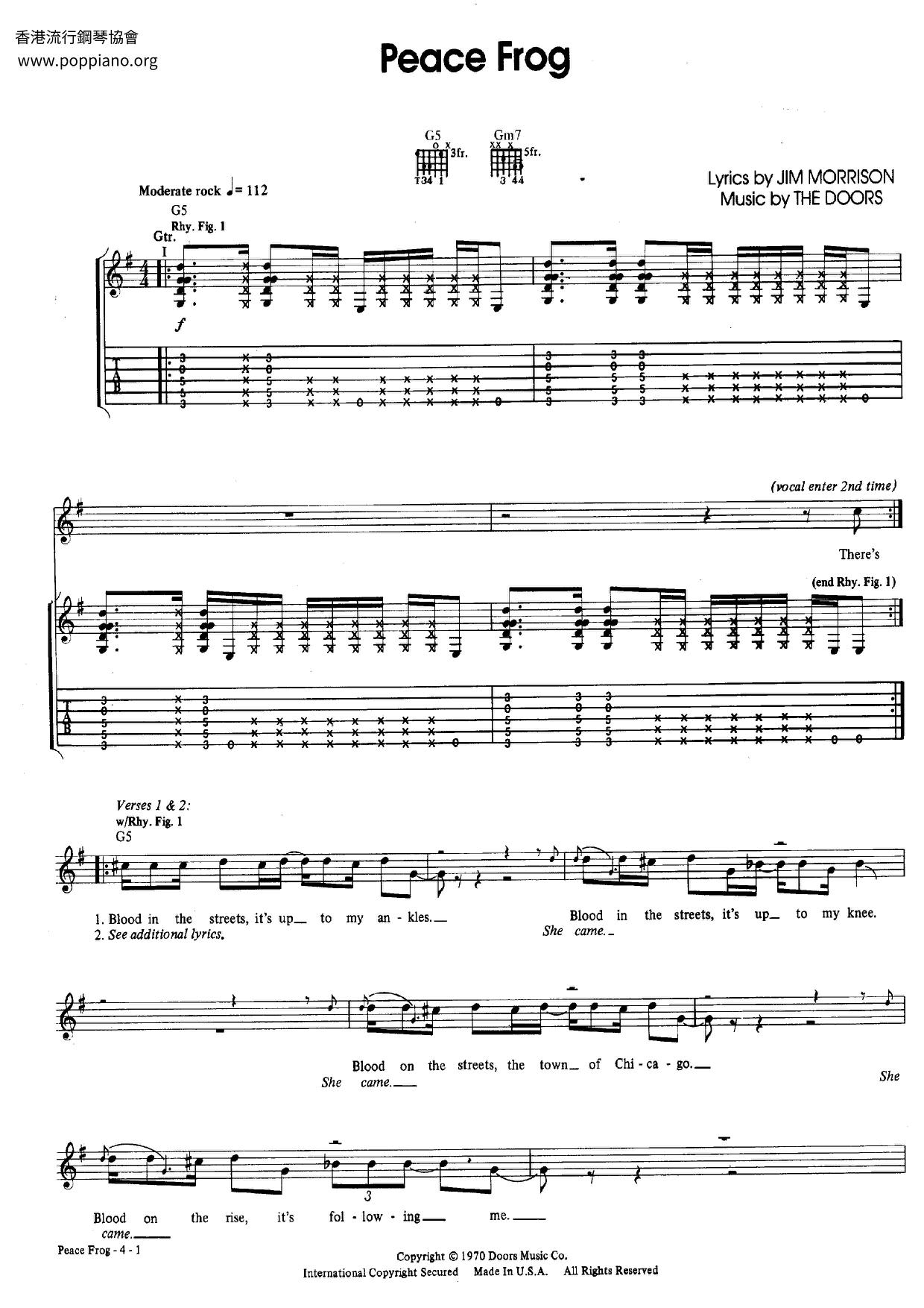 The Doors Peace Frog Lyrics Meaning