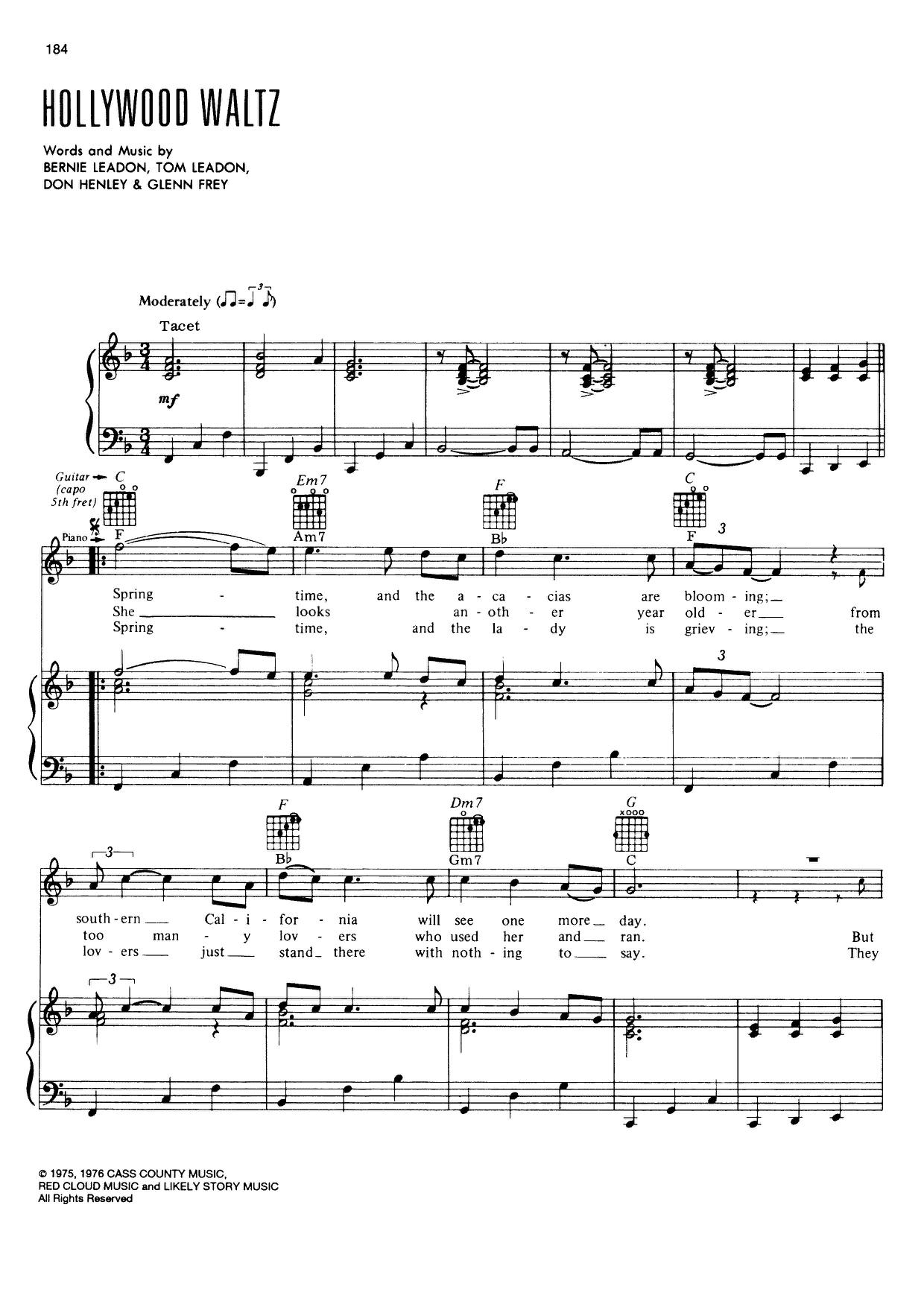 Hollywood Waltz Score