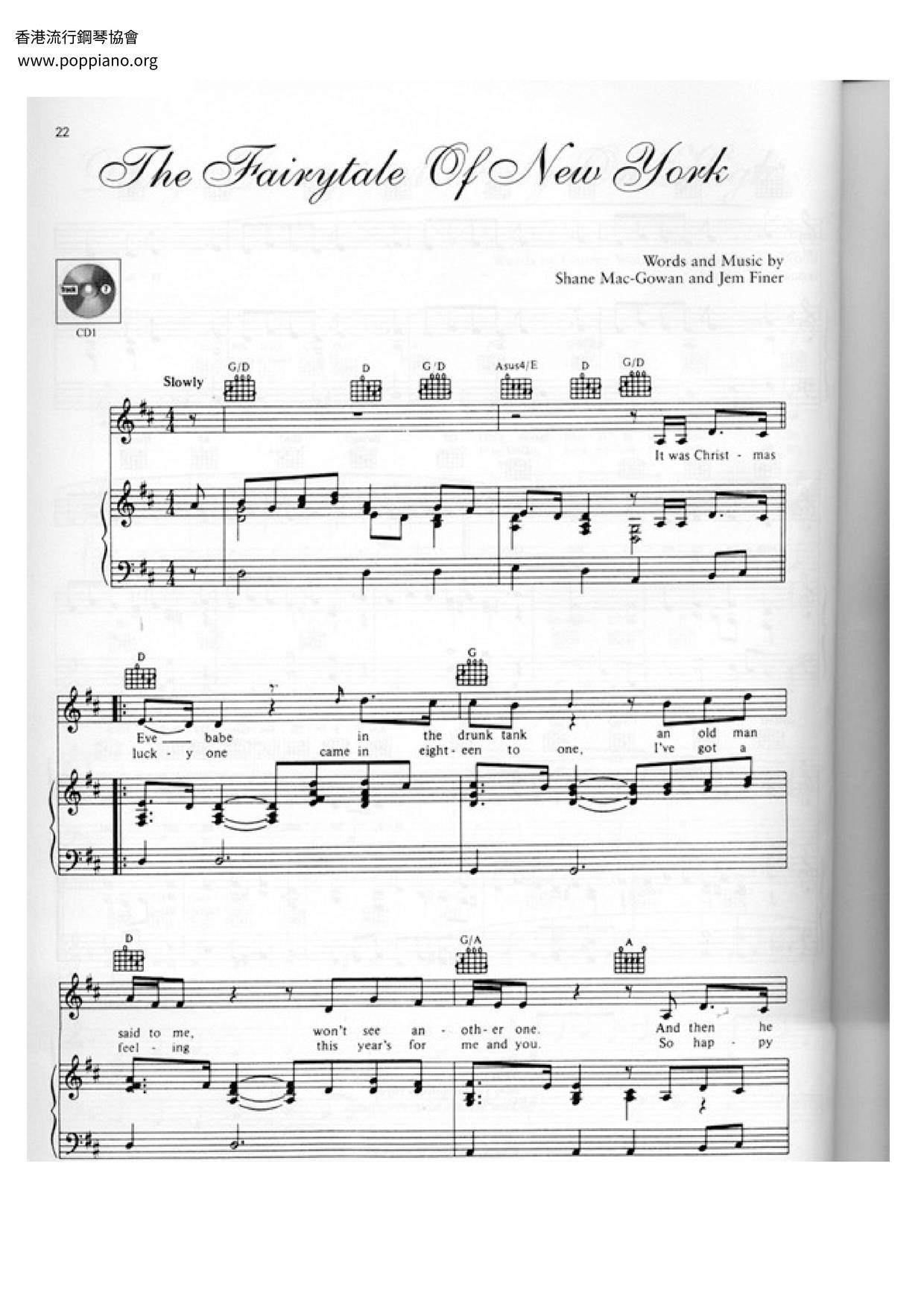 Fairytale of New York (feat. Kirsty MacColl) Score