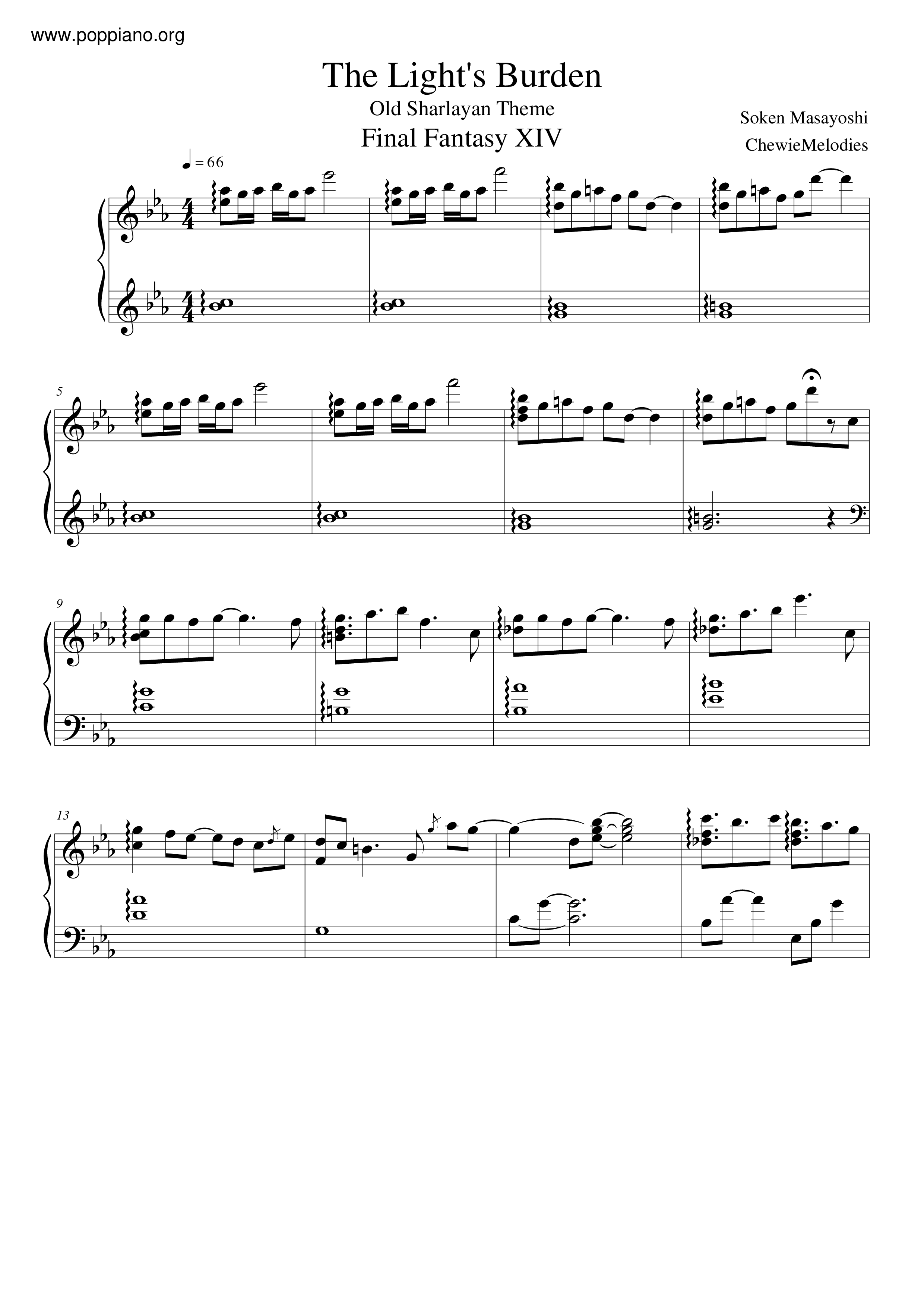 Final Fantasy XIV - The Light's Burden Score
