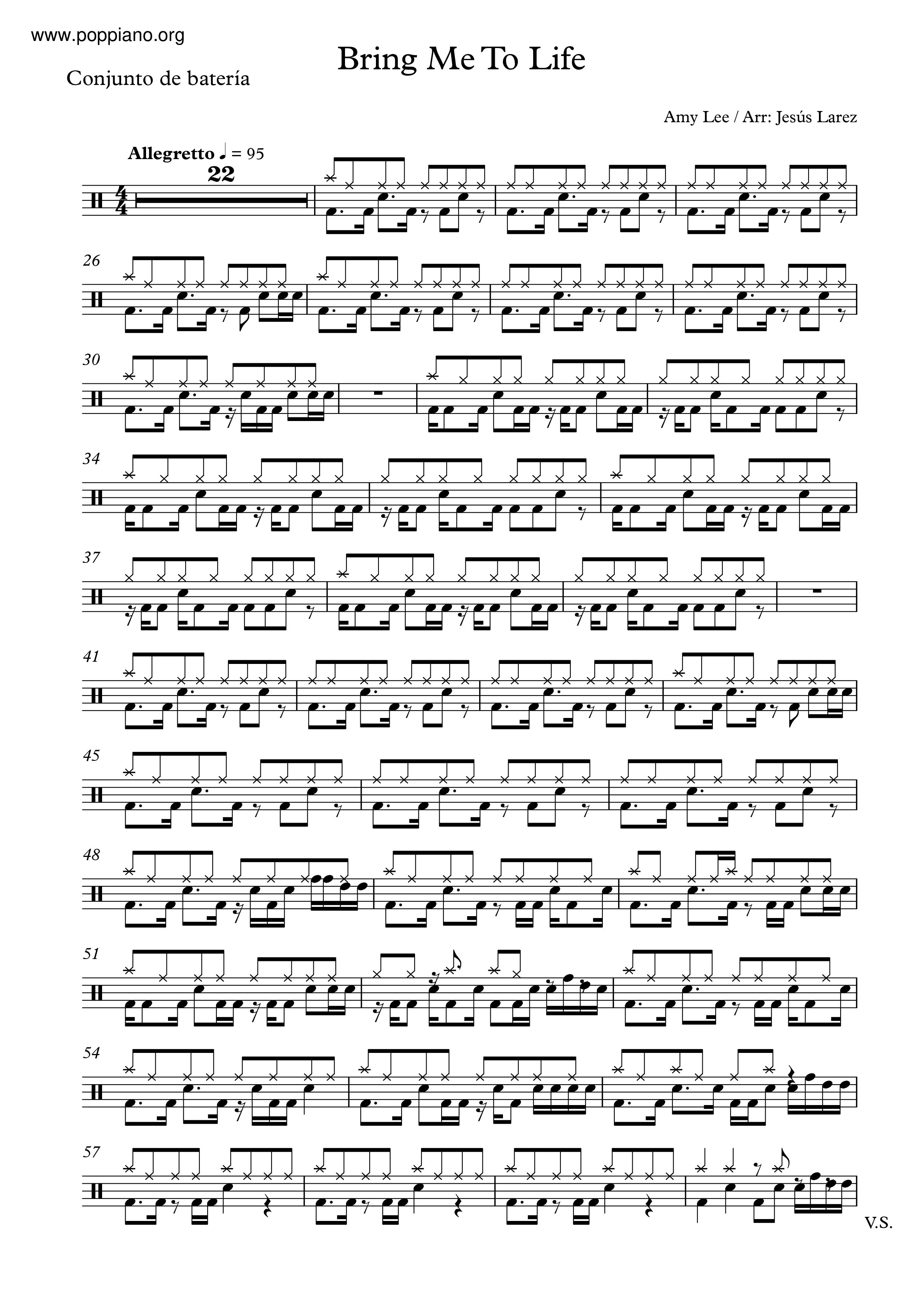 Bring Me To Life Score