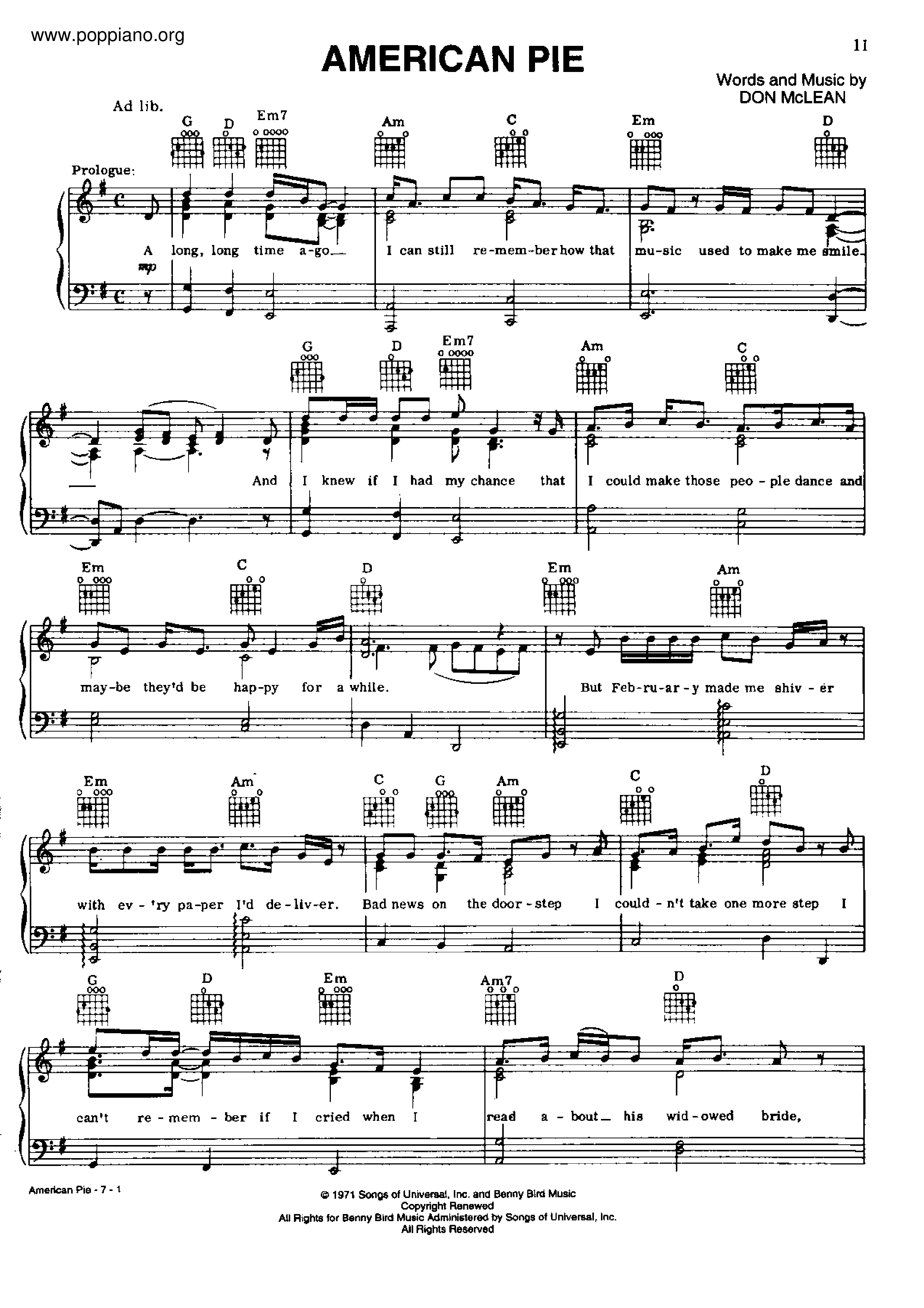 American Pieピアノ譜