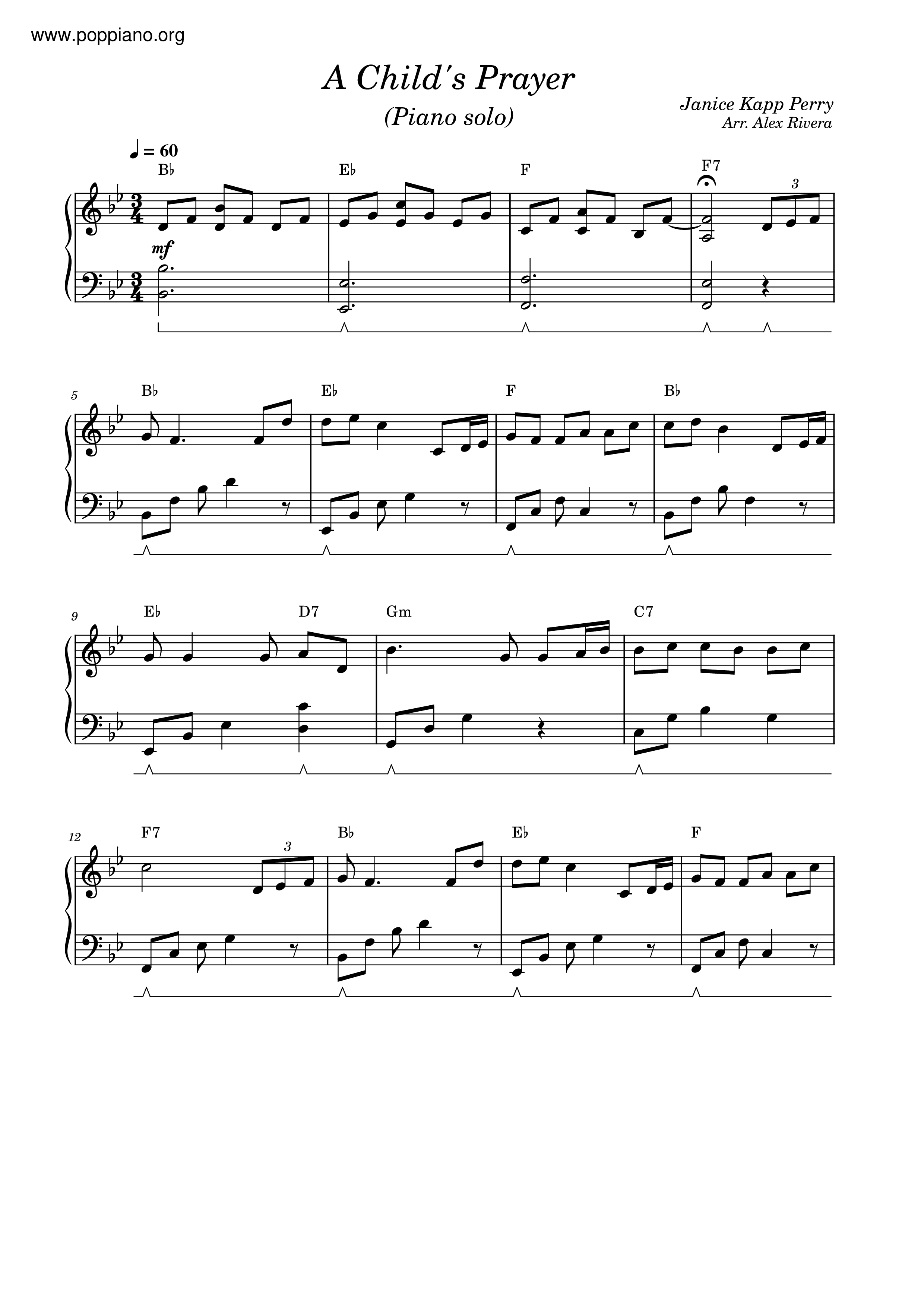 A Child's Prayer Score