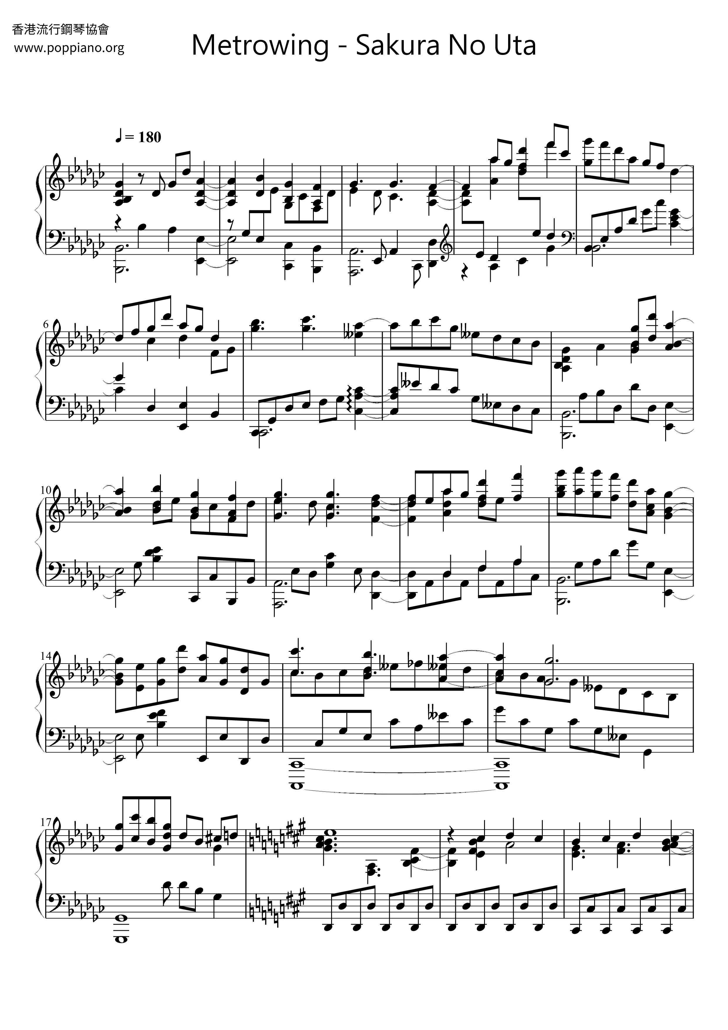 Sakura No Uta Score