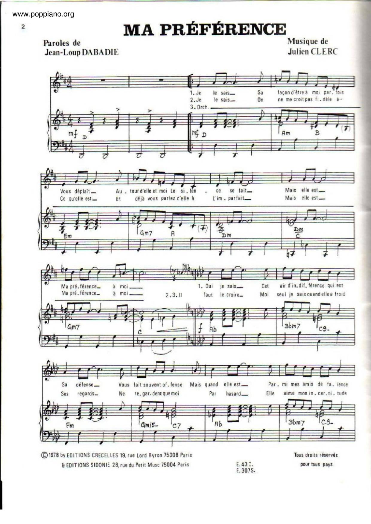 Ma Préférence Score
