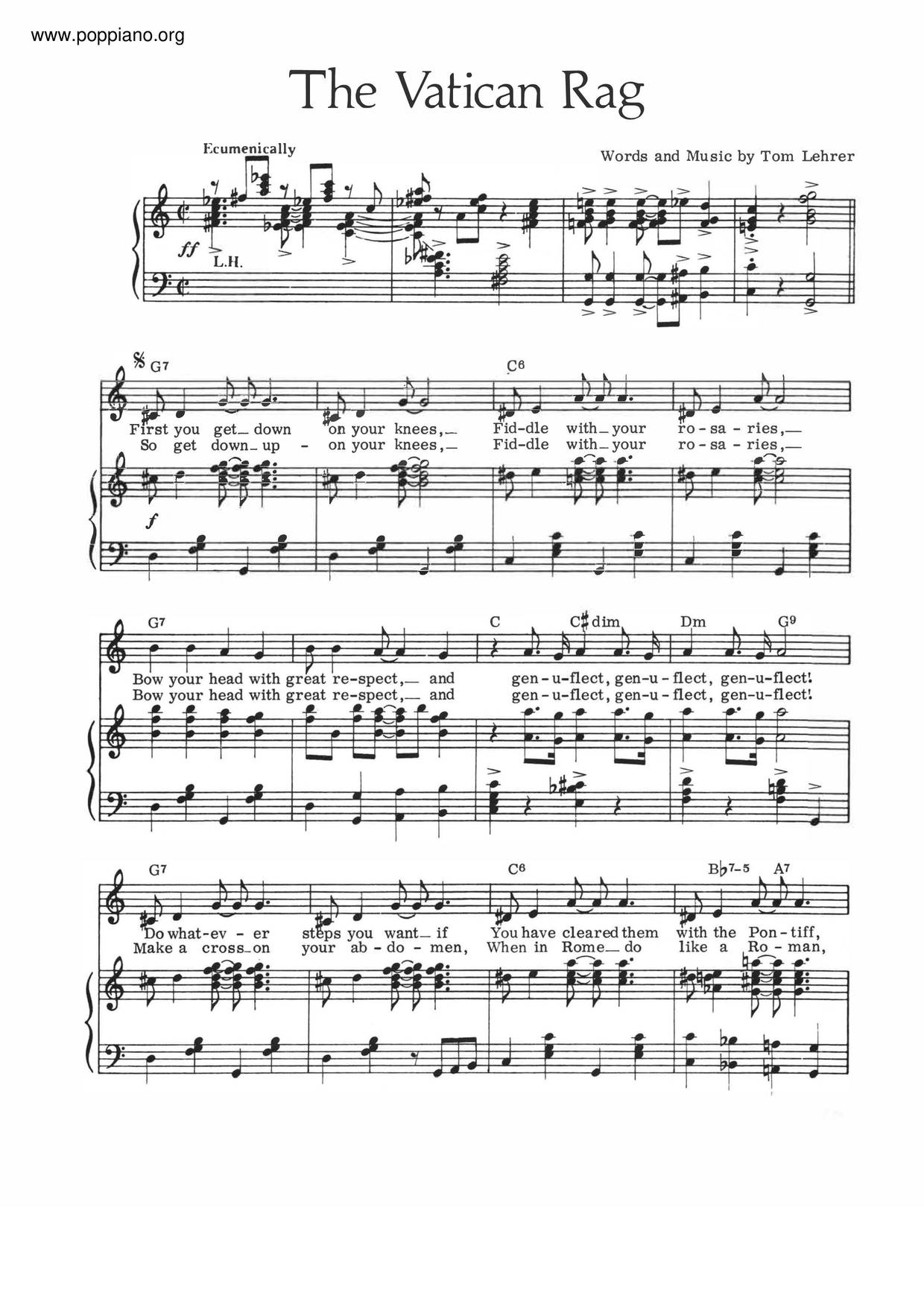 The Vatican Ragピアノ譜