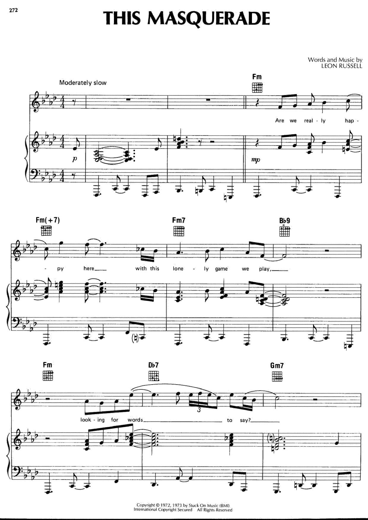 This Masquerade Score