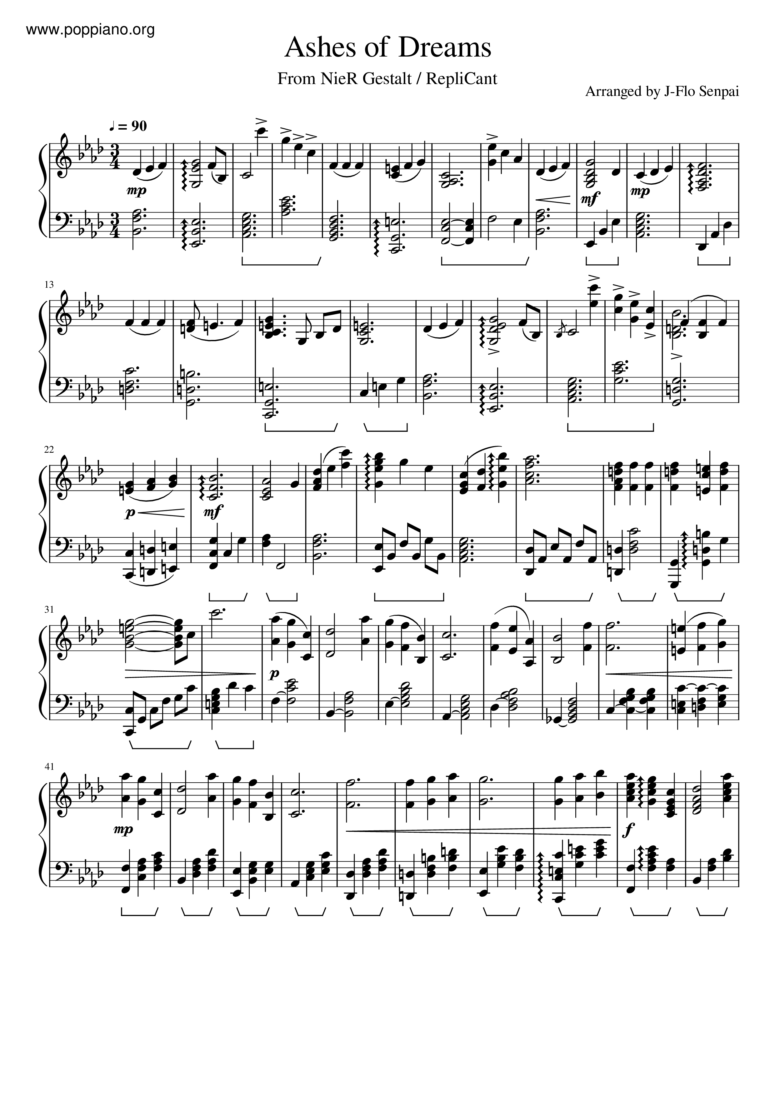 Ashes Of Dreams Score