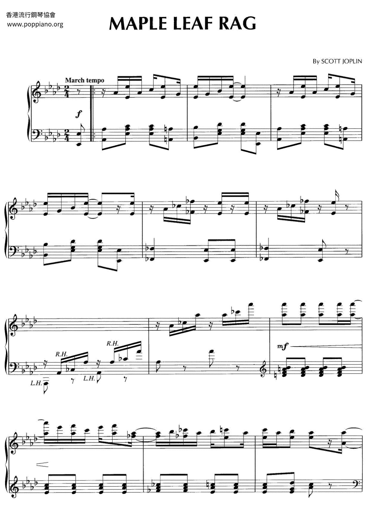 Maple Leaf Ragピアノ譜