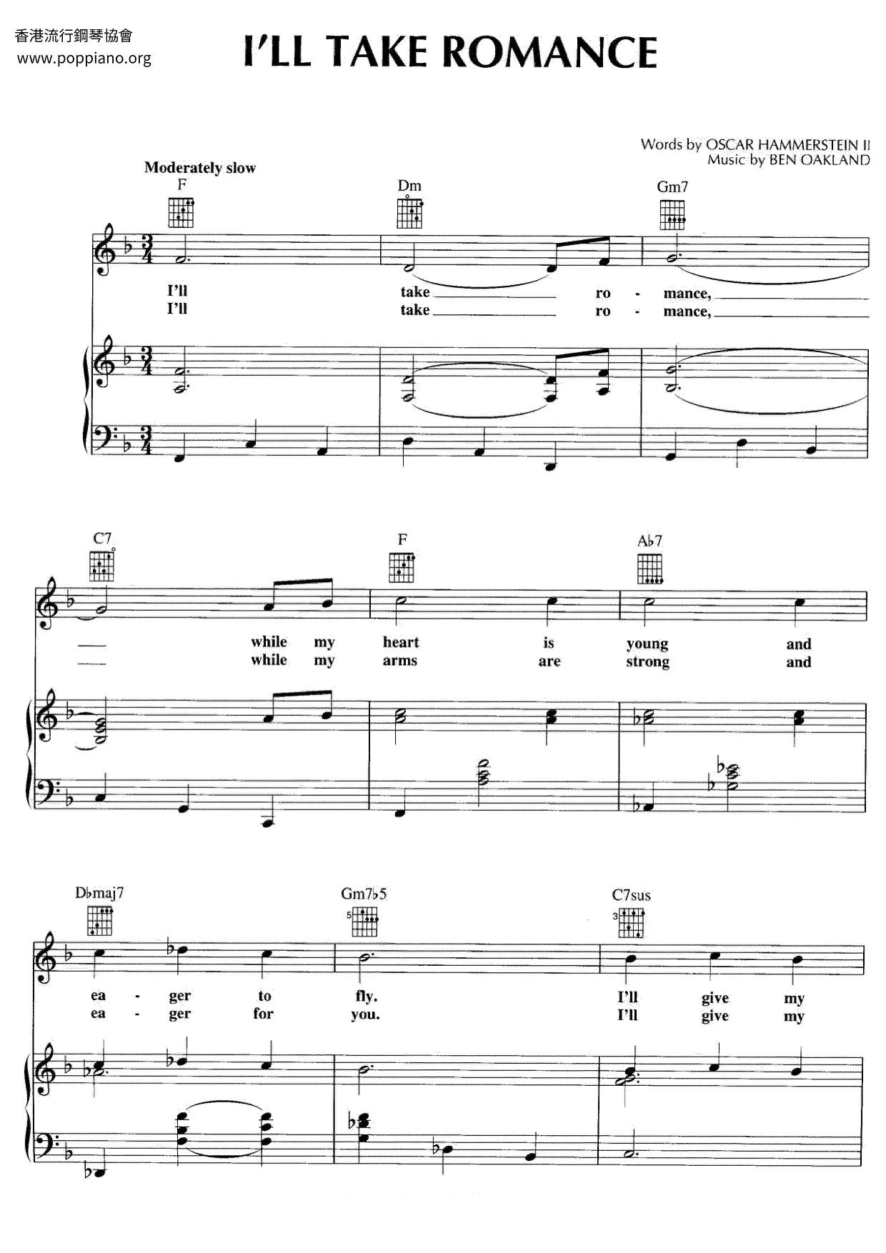 I'll Take Romance Score