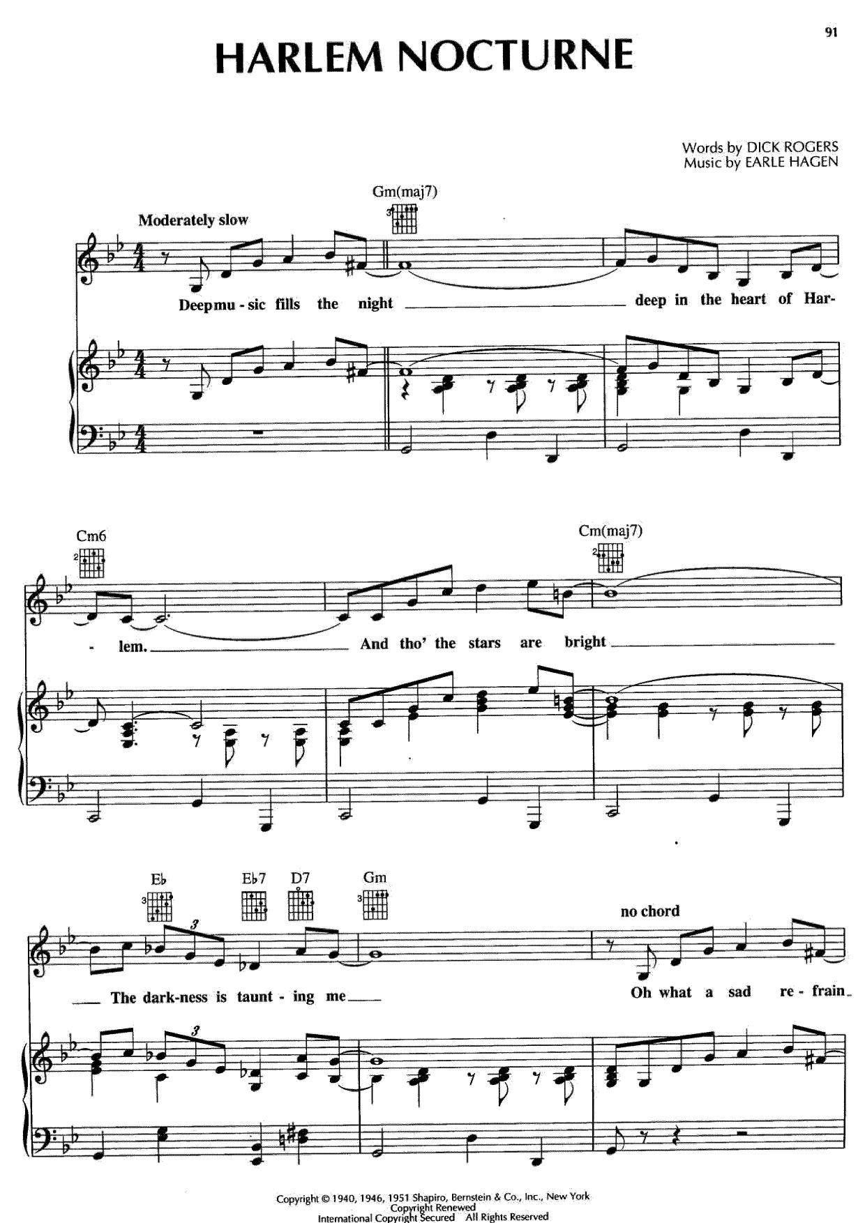 Harlem Nocturne Score