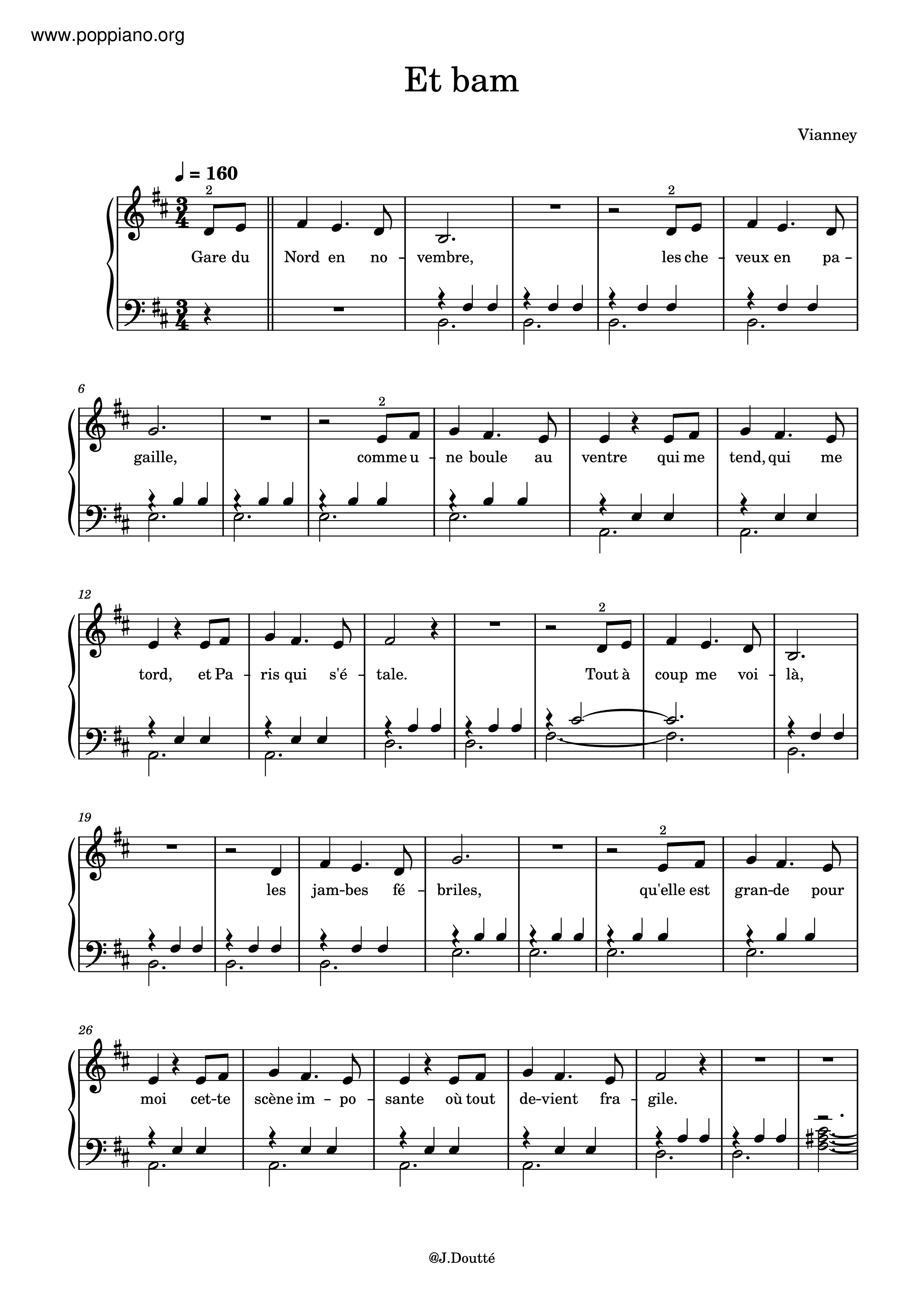 ☆ Vianney-Et Bam Sheet Music pdf, - Free Score Download ☆