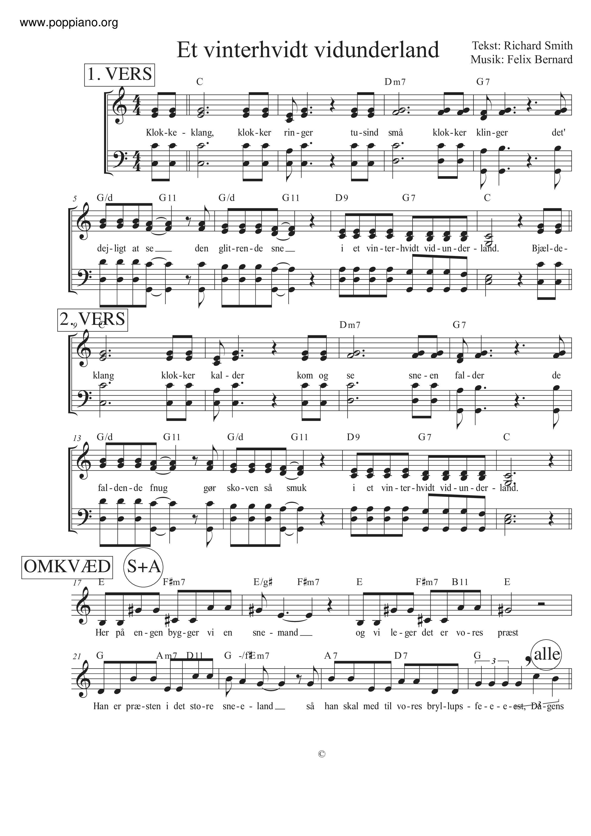Et Vinterhvidt Vidunderland Score