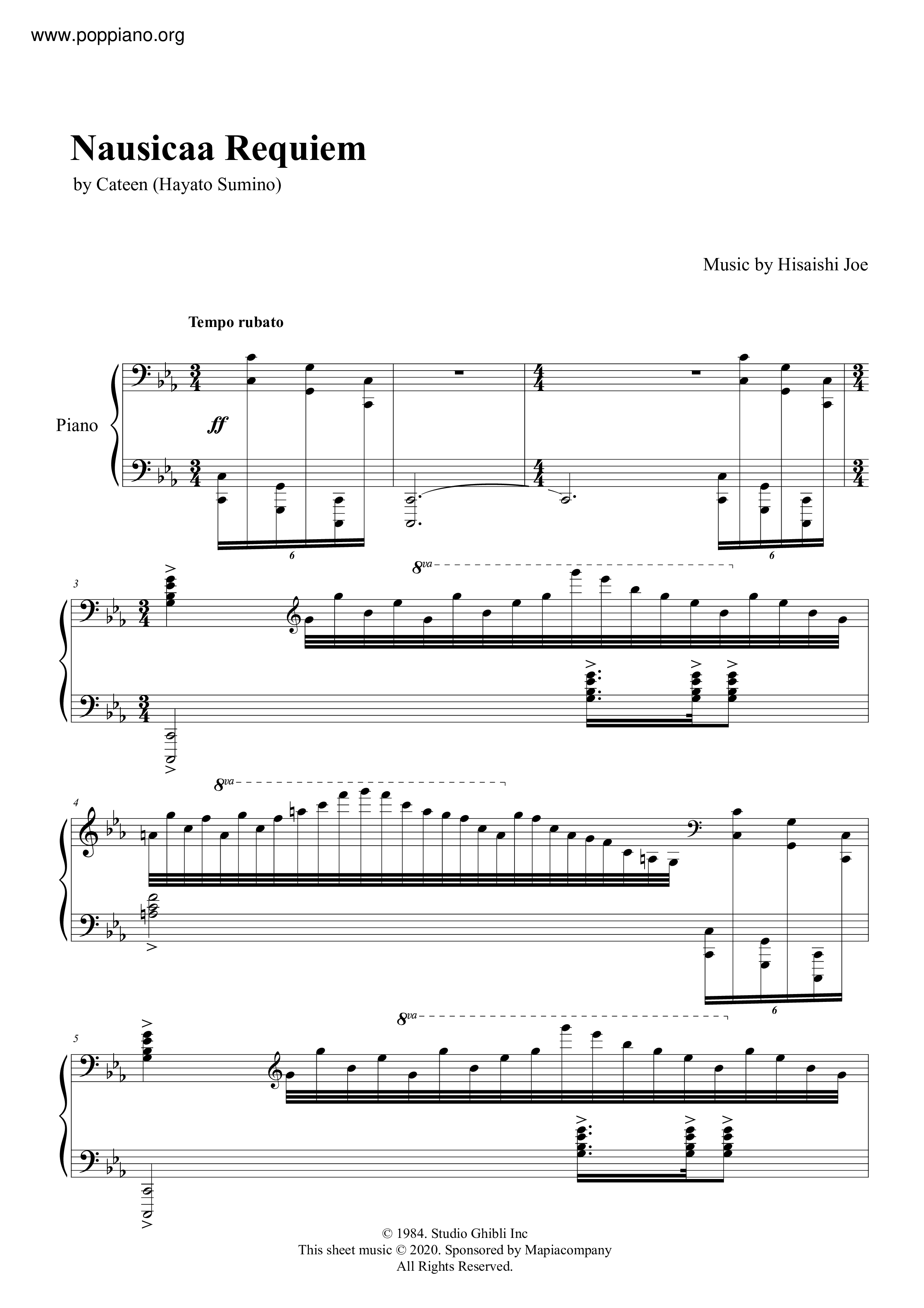 Valley Of The Wind-Nauska's Requiem Score