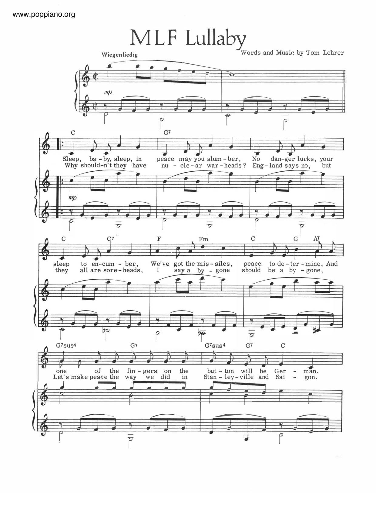MLF Lullaby Score