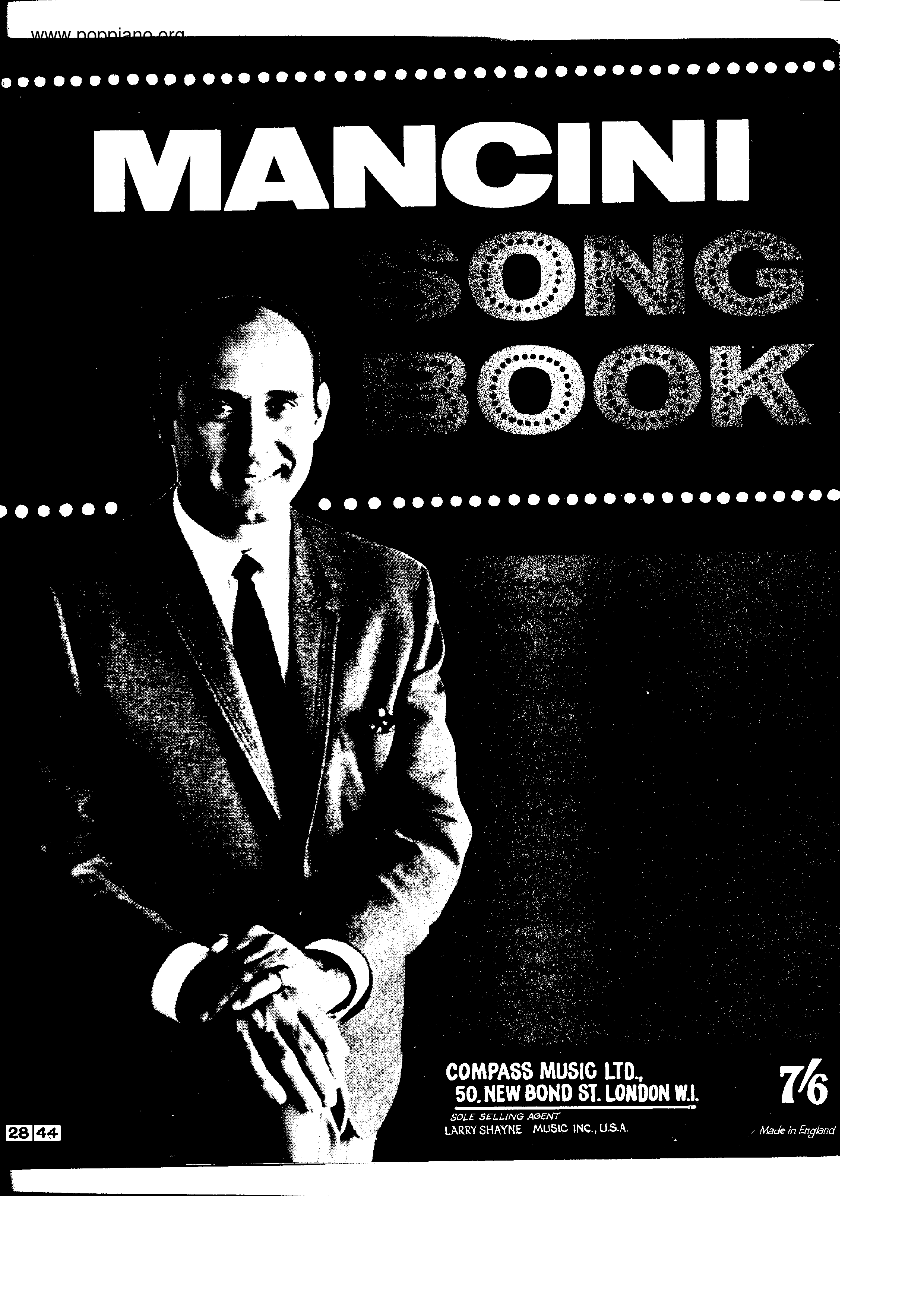Henry Mancini Song Book 49 pages Score