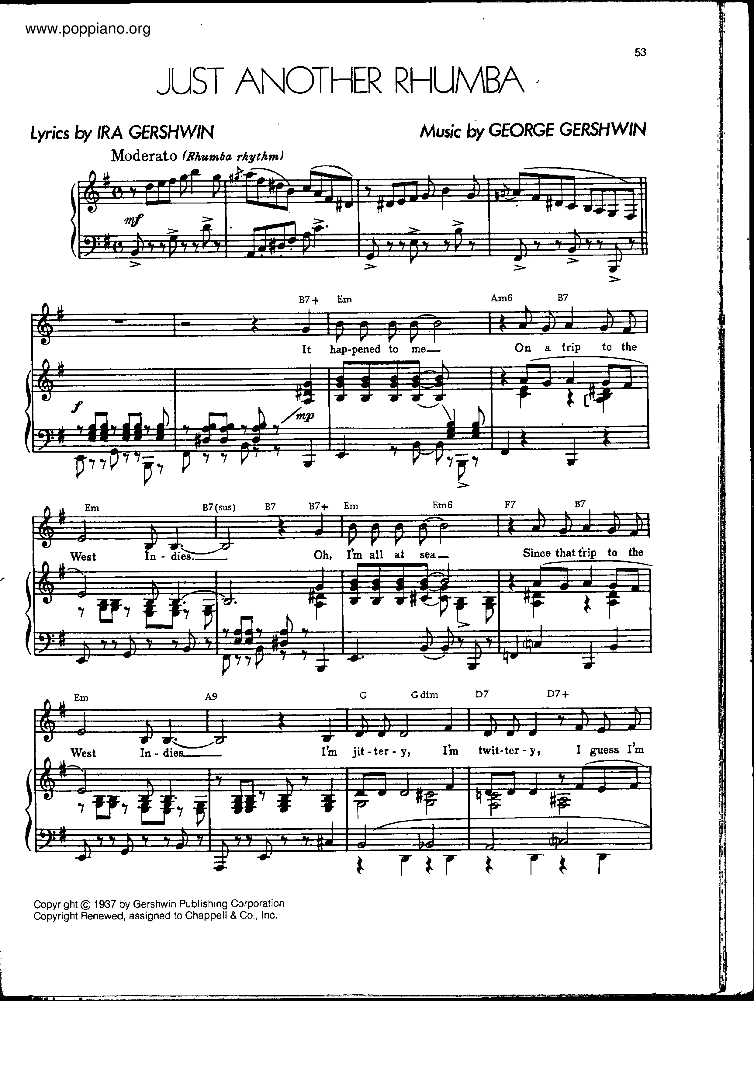 Just Another Rhumba琴譜