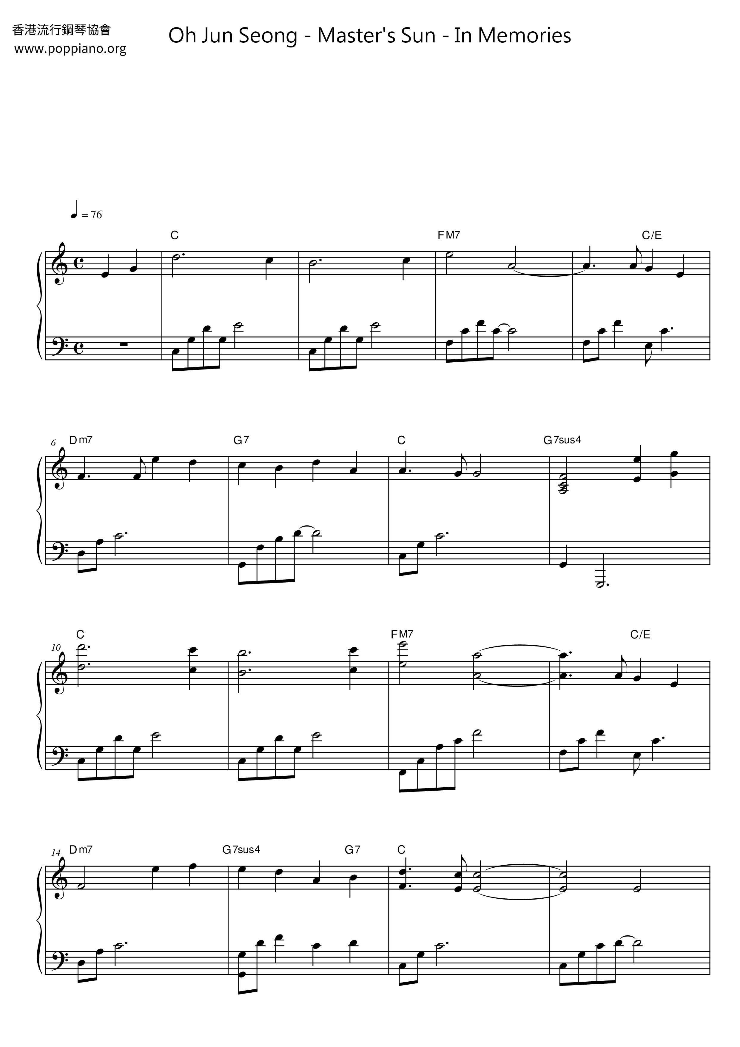Master's Sun - In Memories Score