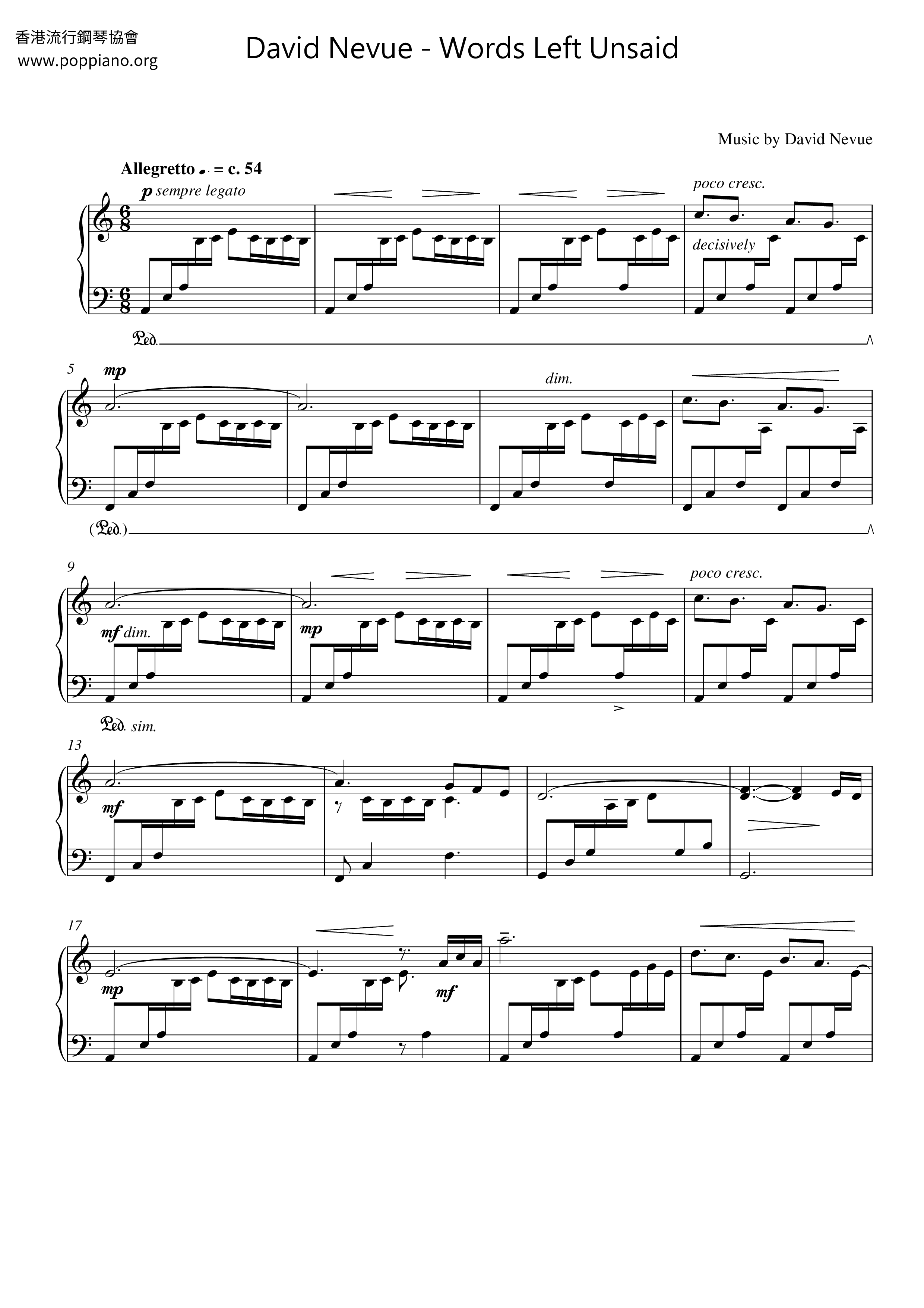 Words Left Unsaid Score
