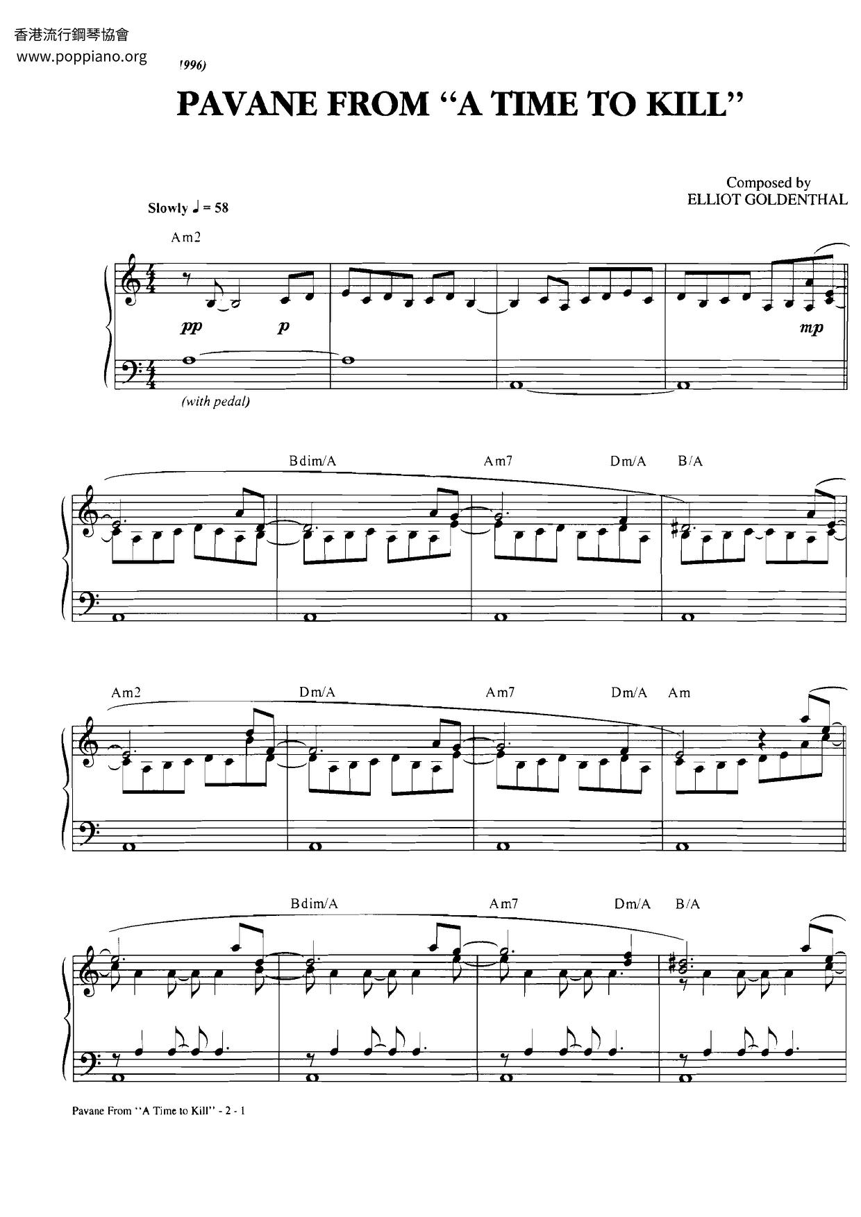 Elliot goldenthal pavane from a time to kill pdf 