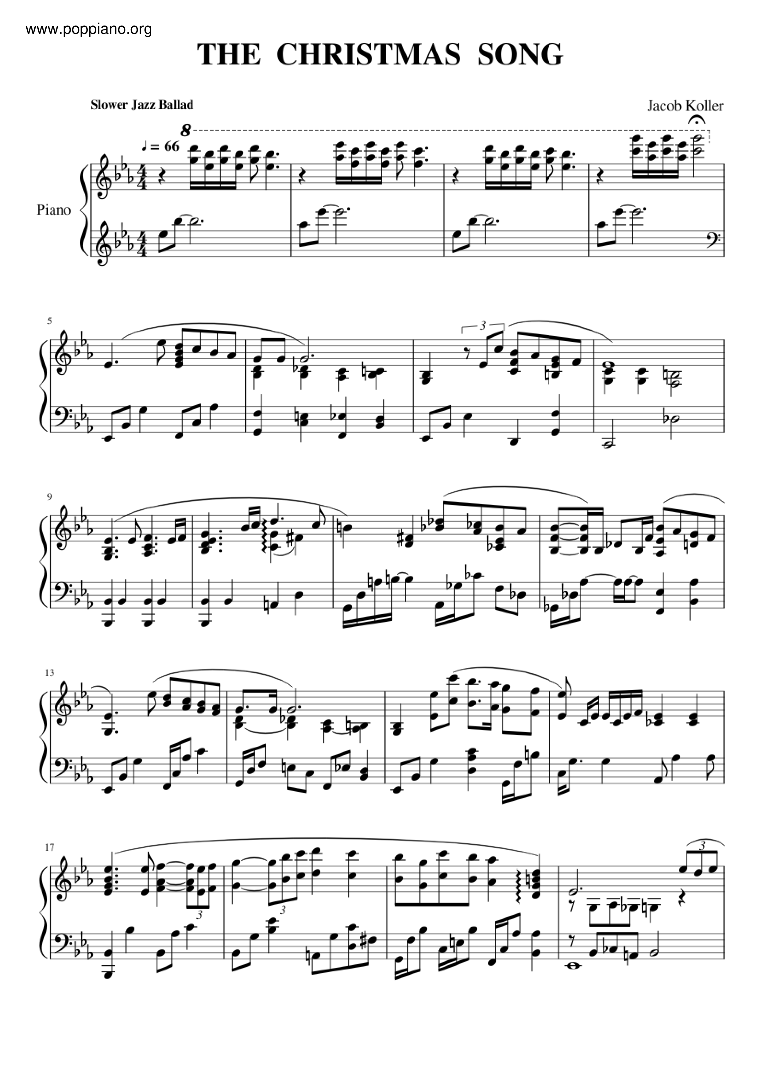 The Christmas Song琴譜