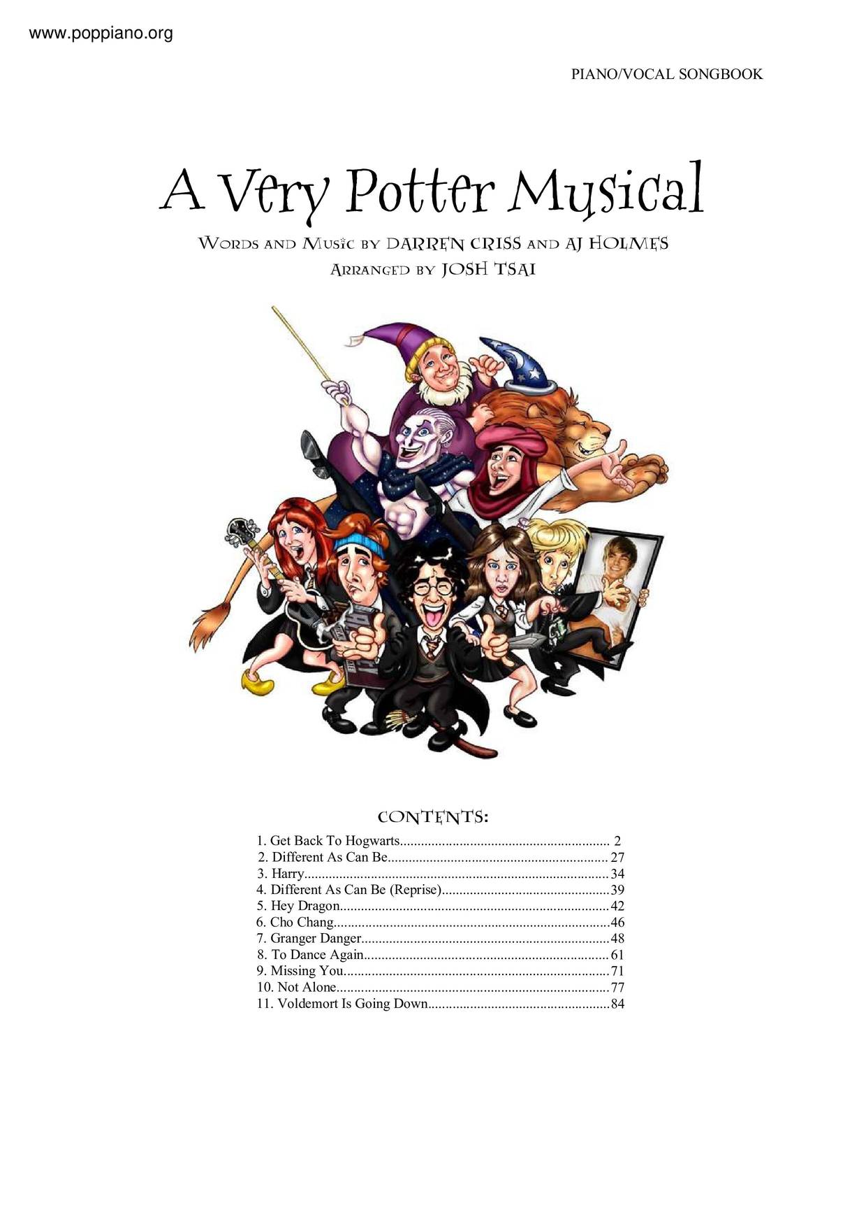 Harry Potter - A Very Potter Musical book 90 pages琴譜