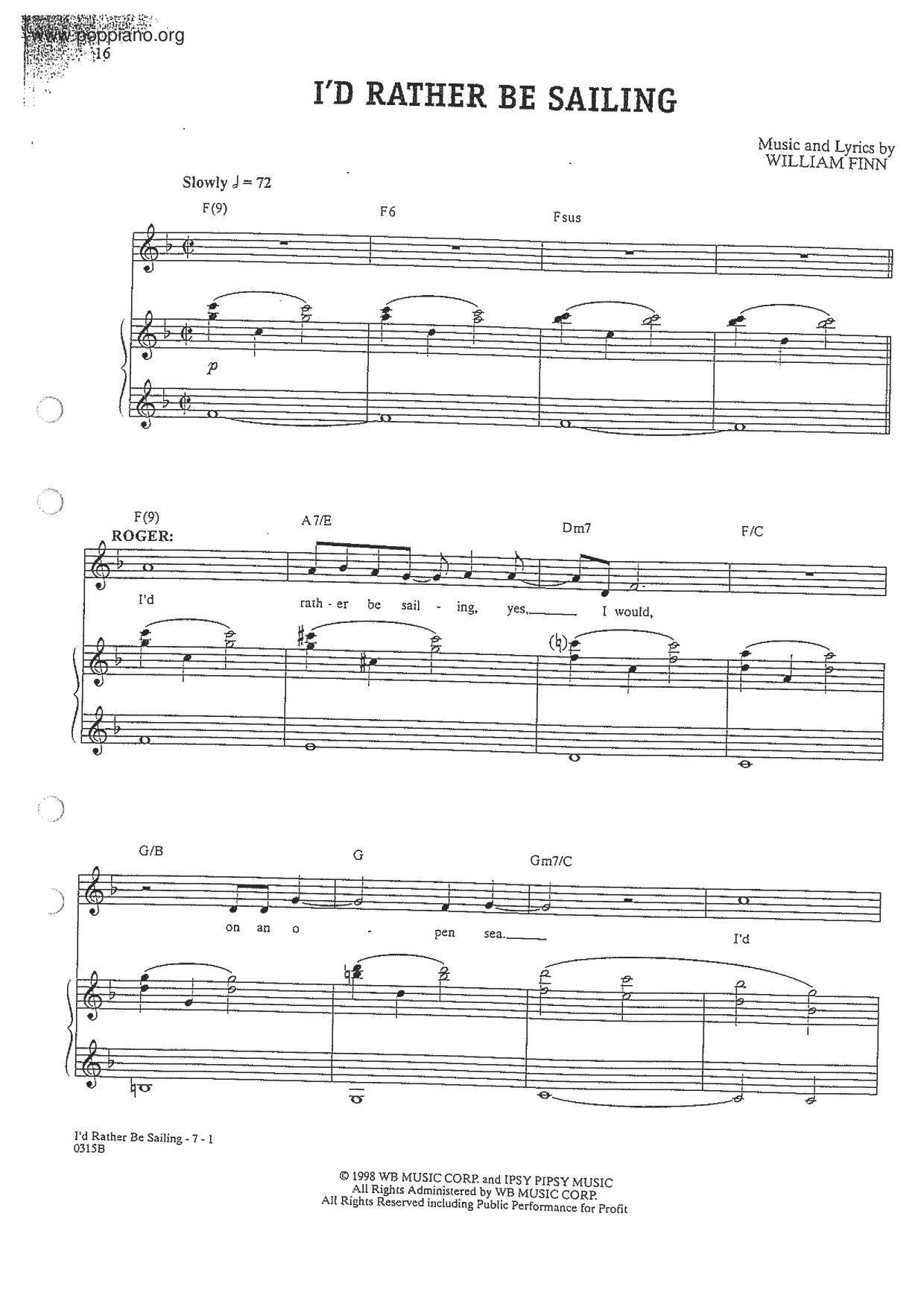 william-finn-i-d-rather-be-sailing-sheet-music-pdf-free-score-download