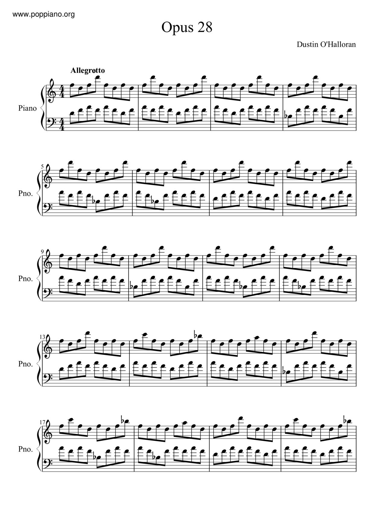 Opus 28 Score