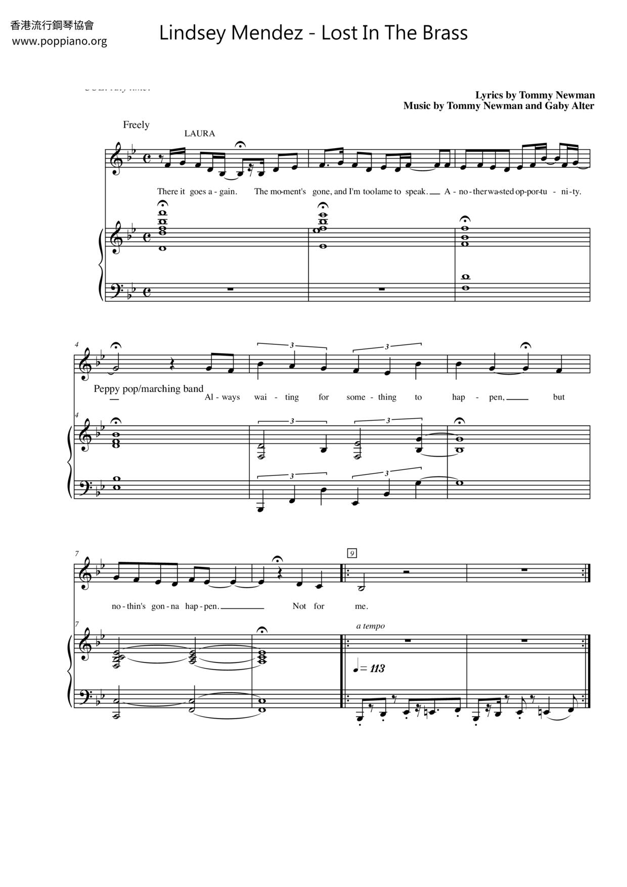 Lindsey MendezLost In The Brass Sheet Music pdf, Free Score Download ★