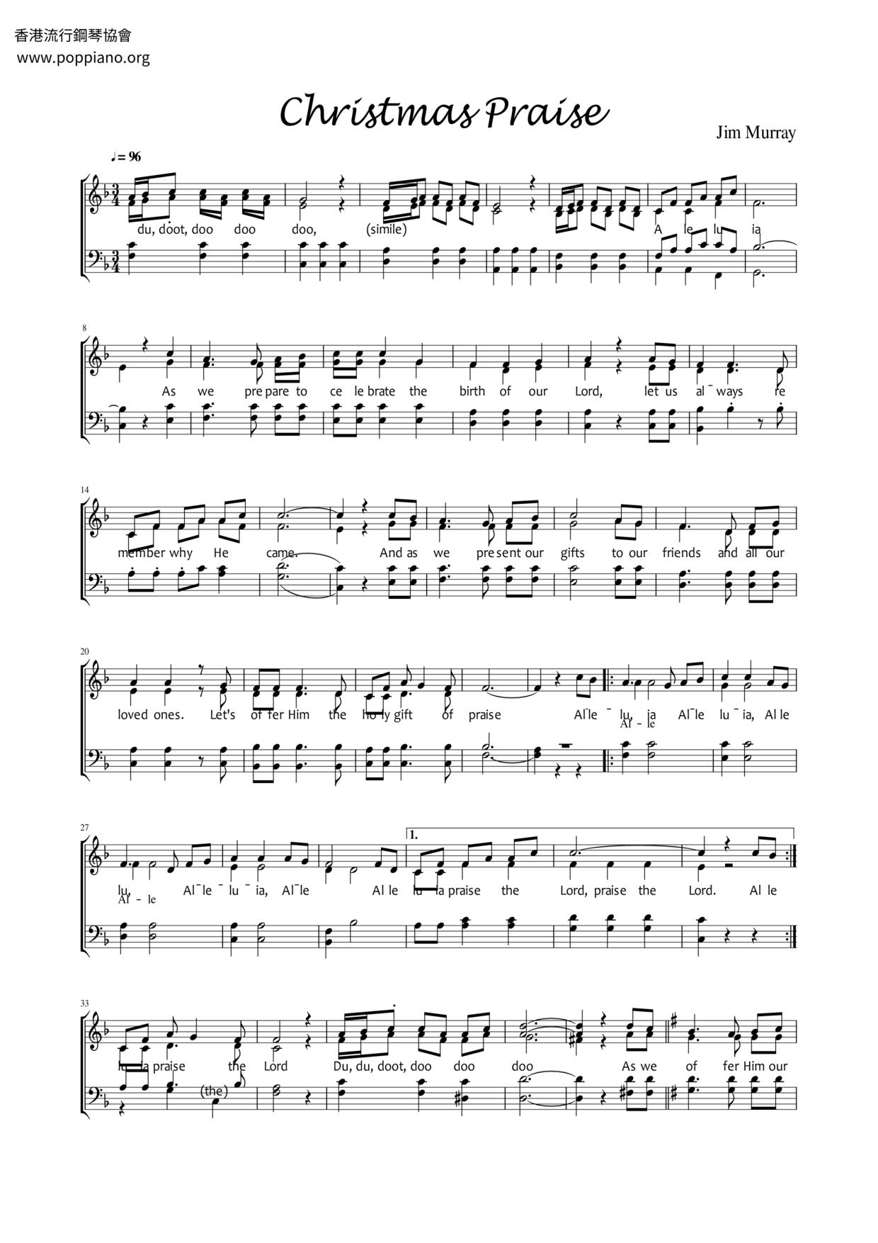 Christmas Praise Score