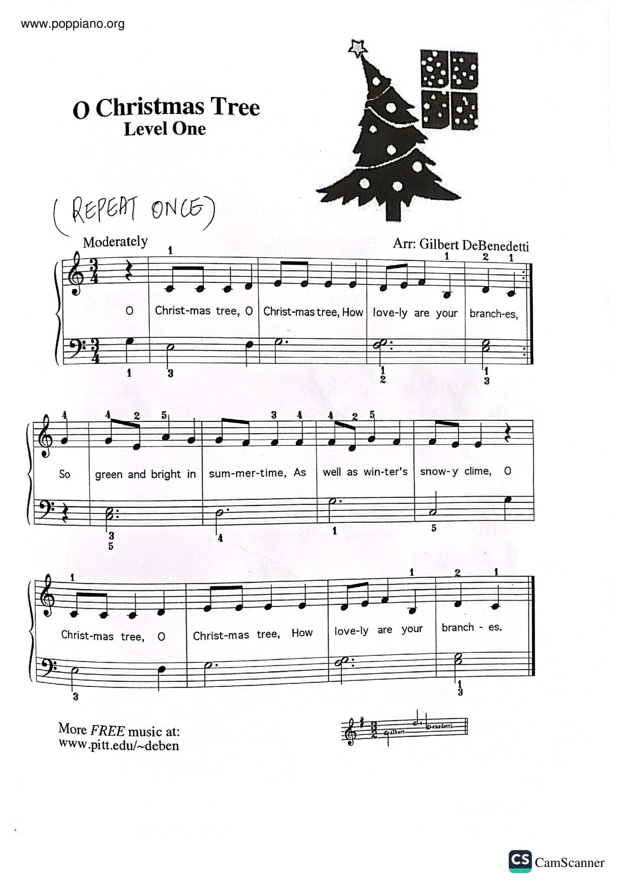 O Christmas Tree琴谱