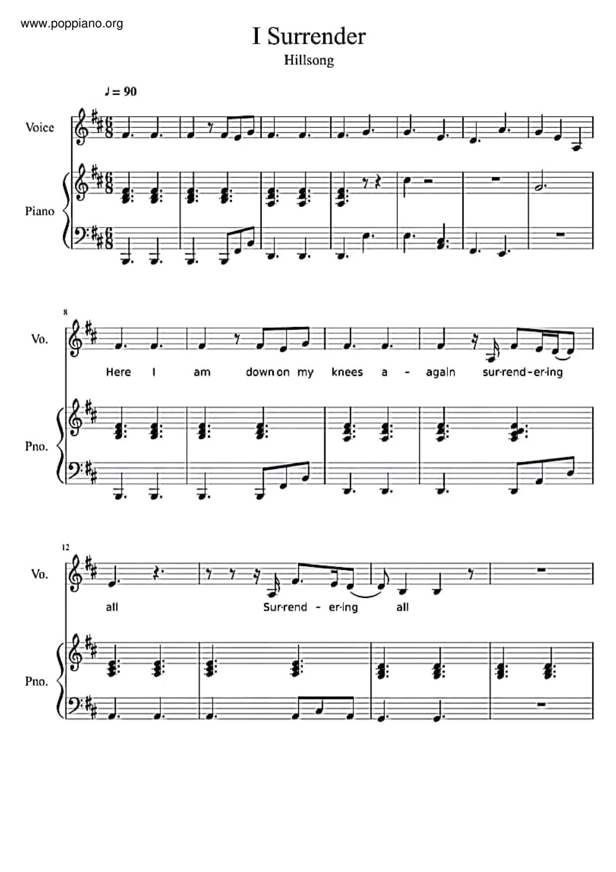 I Surrender Score