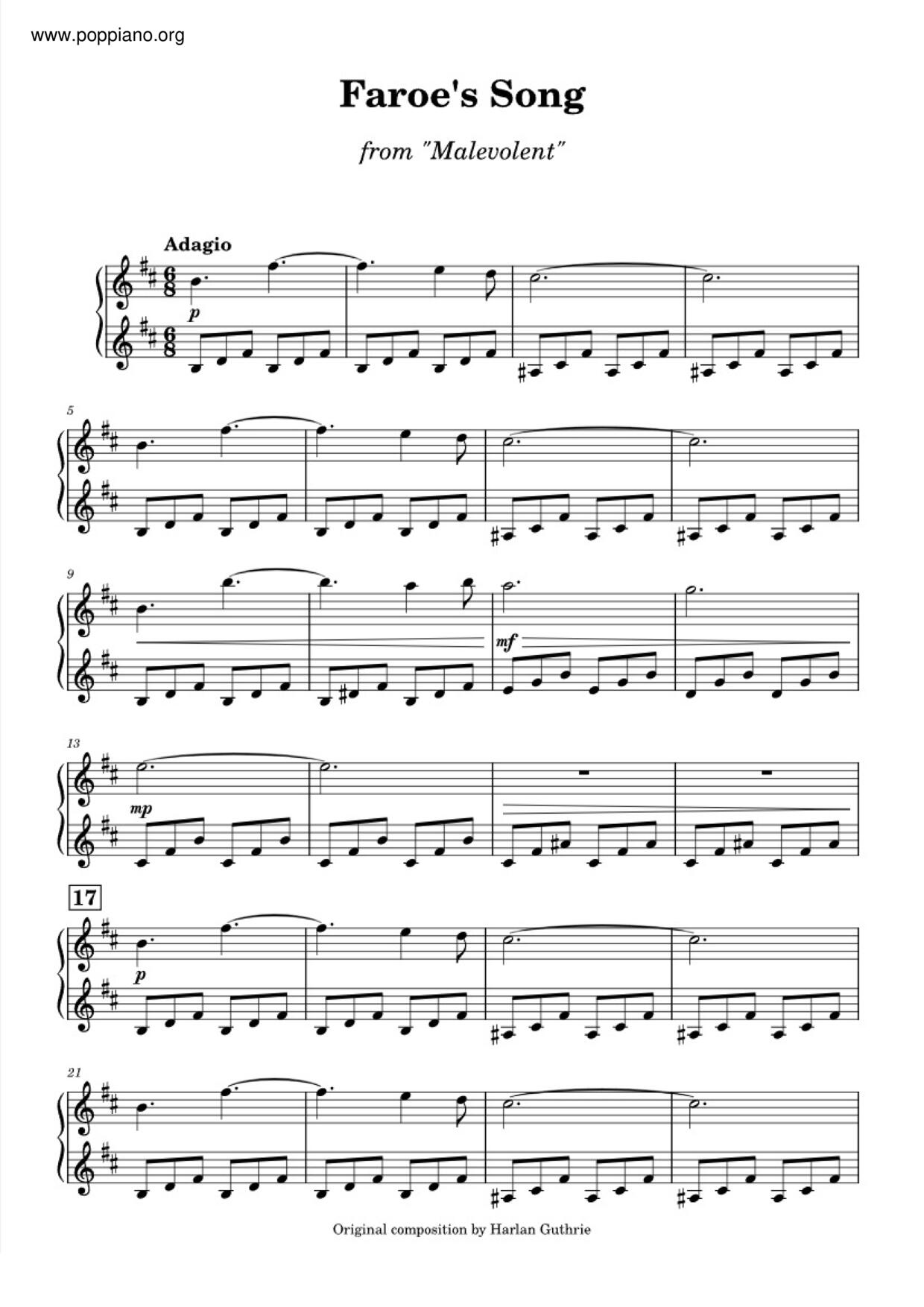 Christmas Song Piano Music