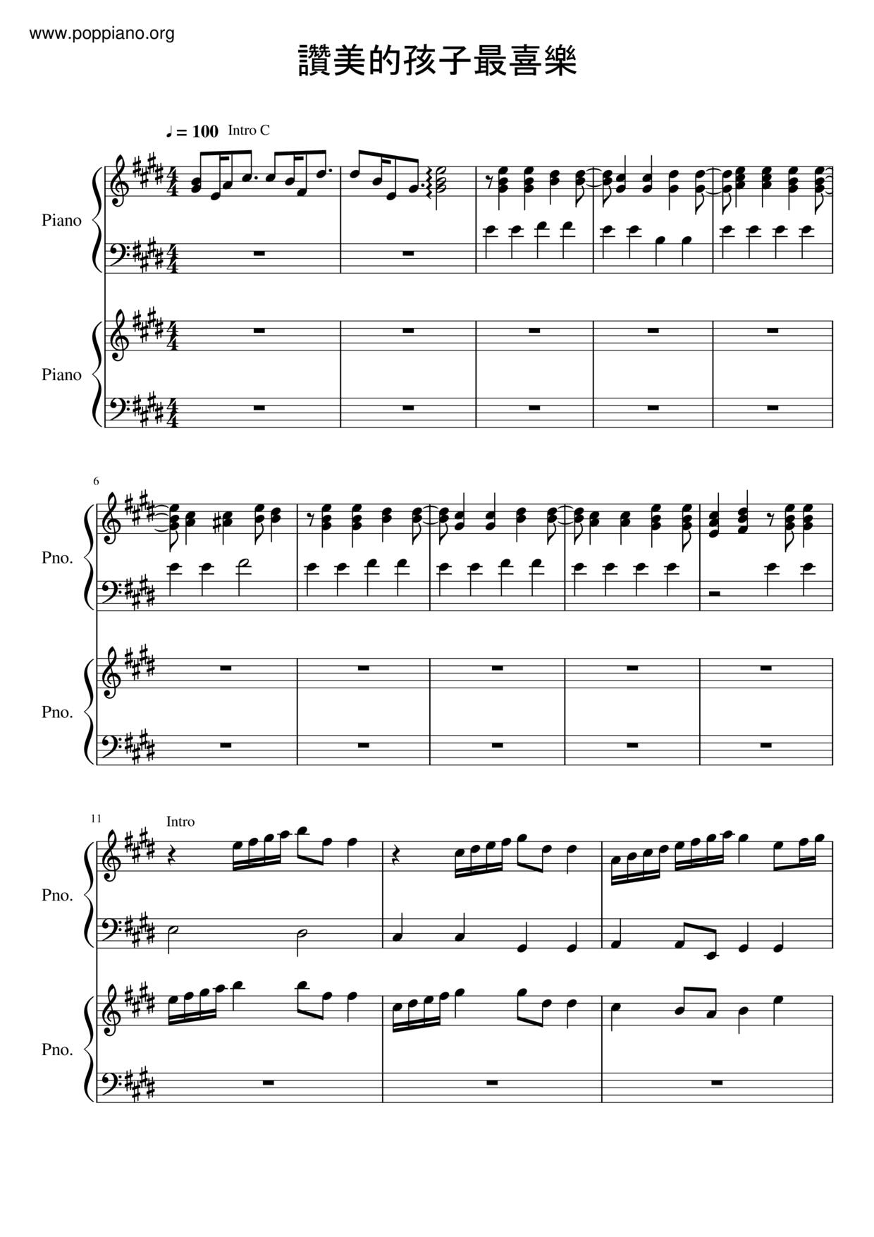 Praise Children Most Joy Score