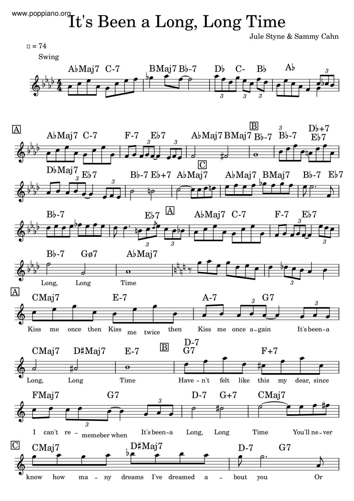 ☆ Kitty Kallen-It's Been A Long, Long Time Sheet Music pdf, - Free Score  Download ☆