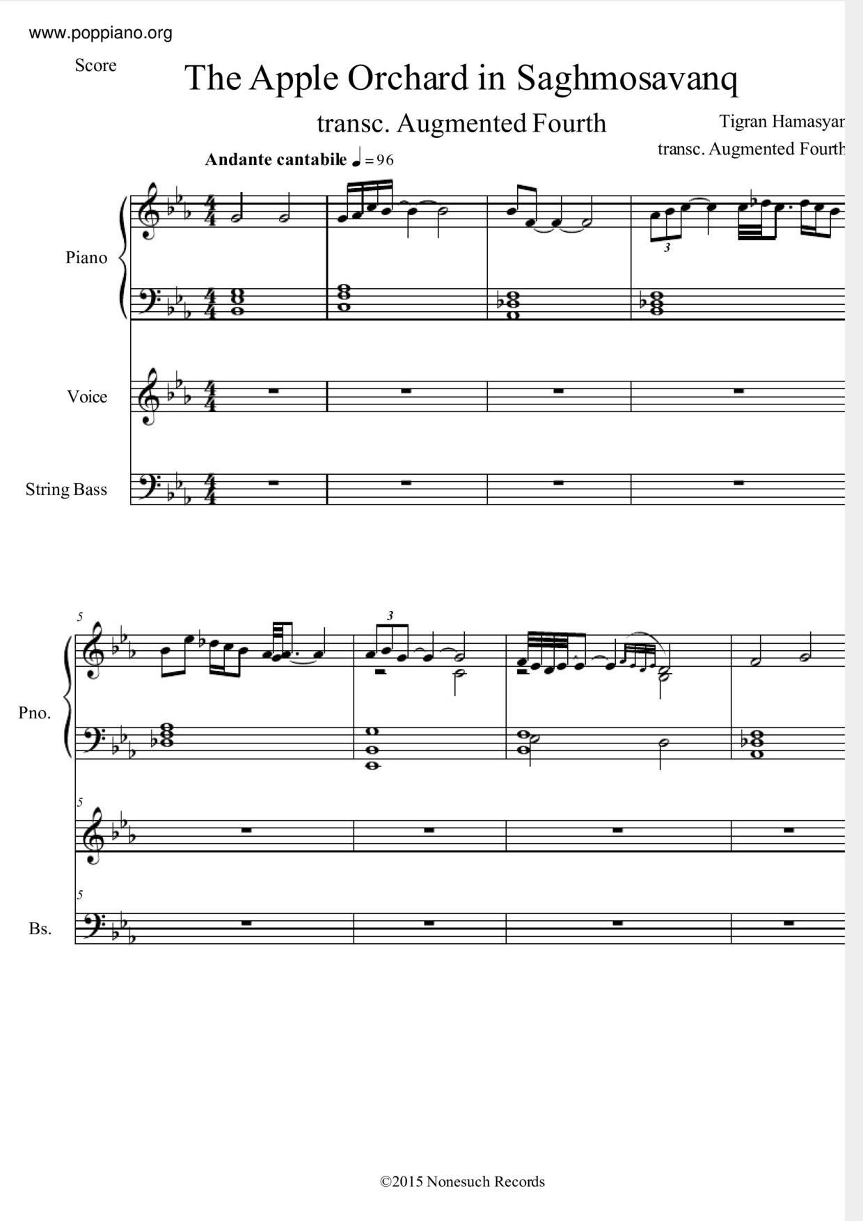 Apple Orchard In Saghmosavanq Score
