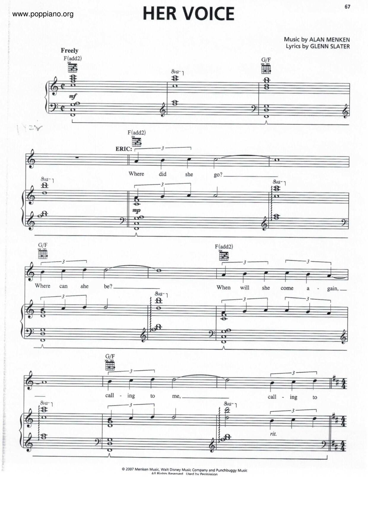  Alan Menken The Little Mermaid Her Voice pdf PDF 