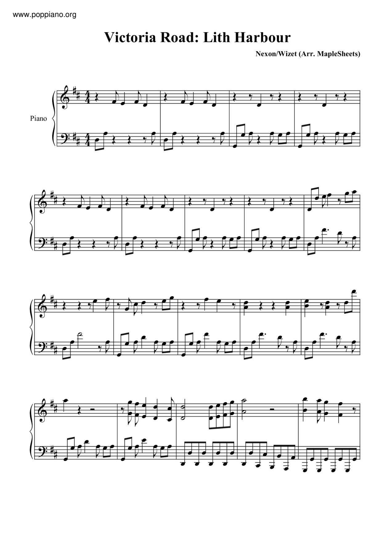 Maplestory - Victoria Road: Lith Habour Score