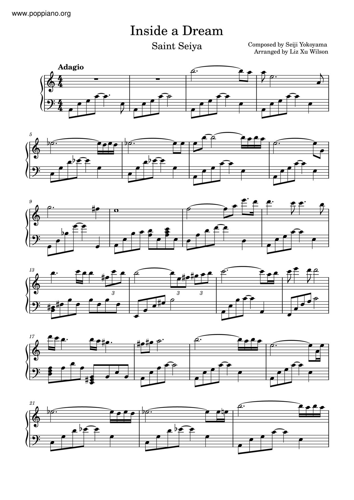 Inside A Dream Score