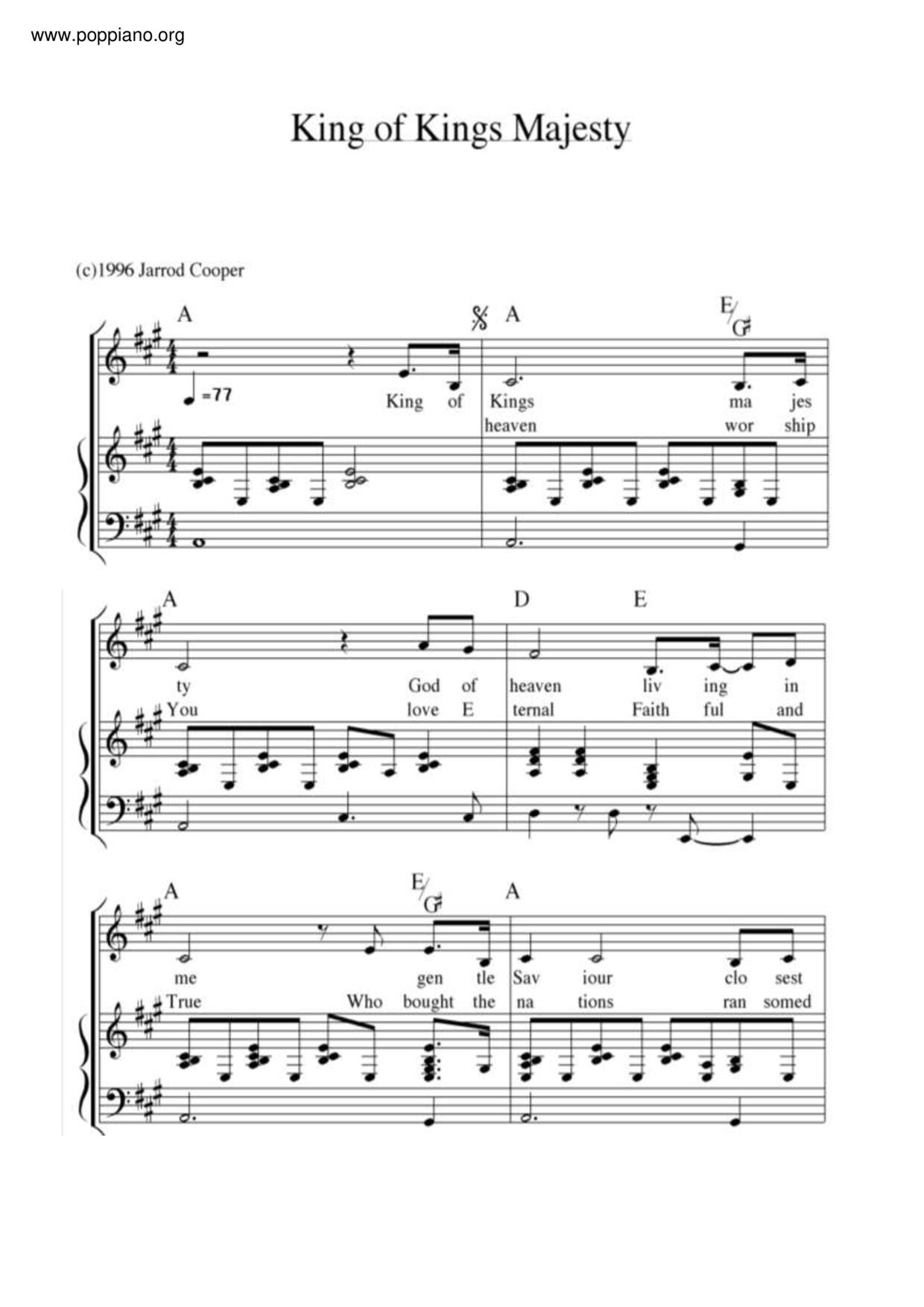 Spiritual King Of Kings Majesty Sheet Music Pdf Free Score Download Spiritual King Of Kings Majesty Sheet Music Pdf Free Score Download