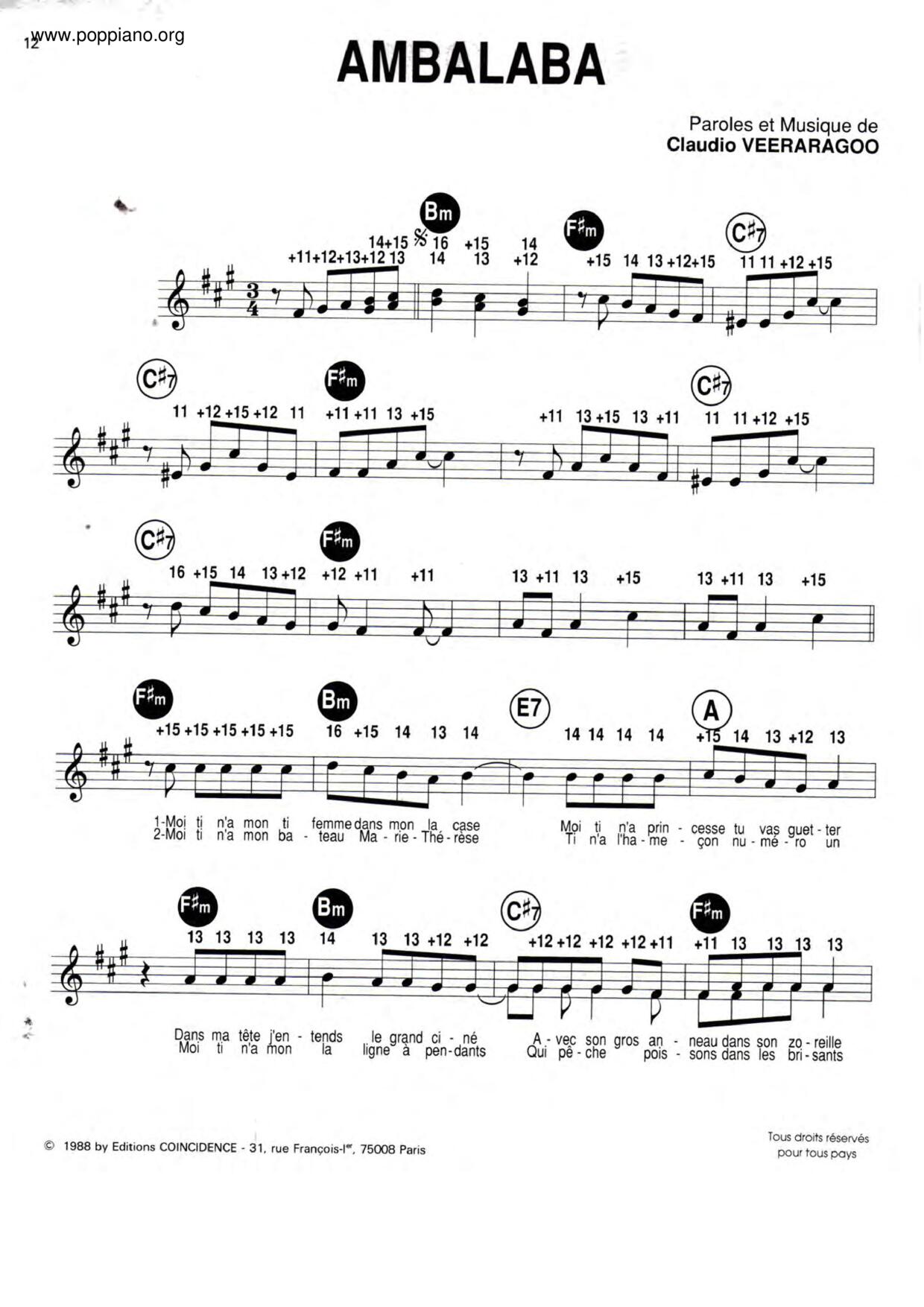 Ambalaba Score