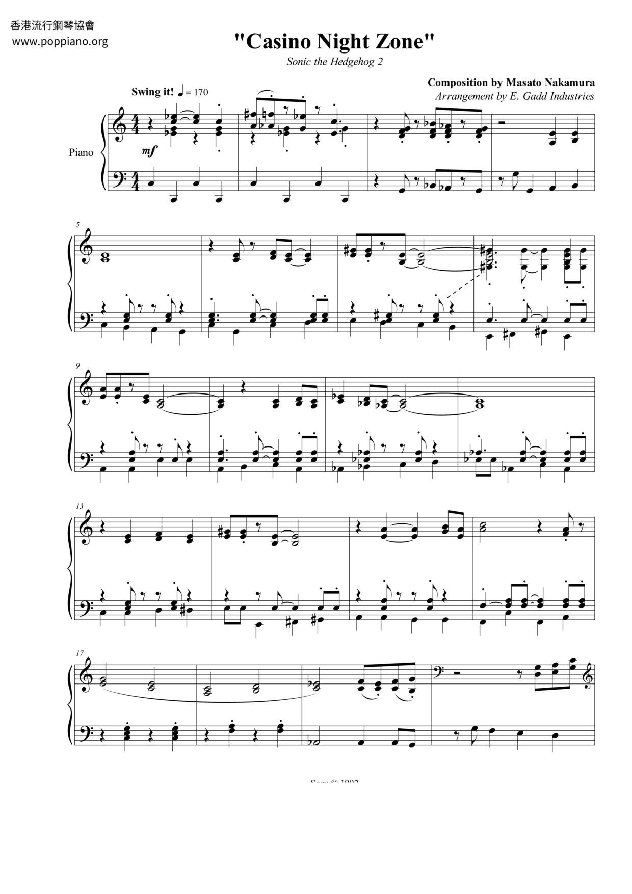 Sonic the Hedgehog 2 - Casino Night Zone Score