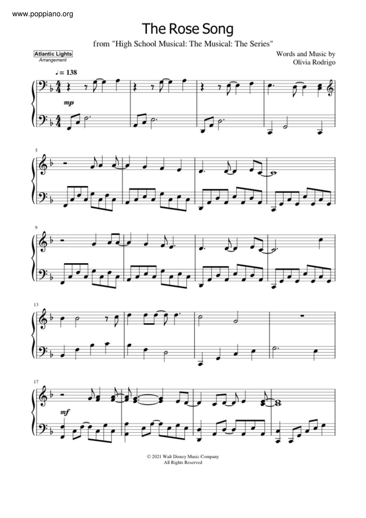 Rose Song Score