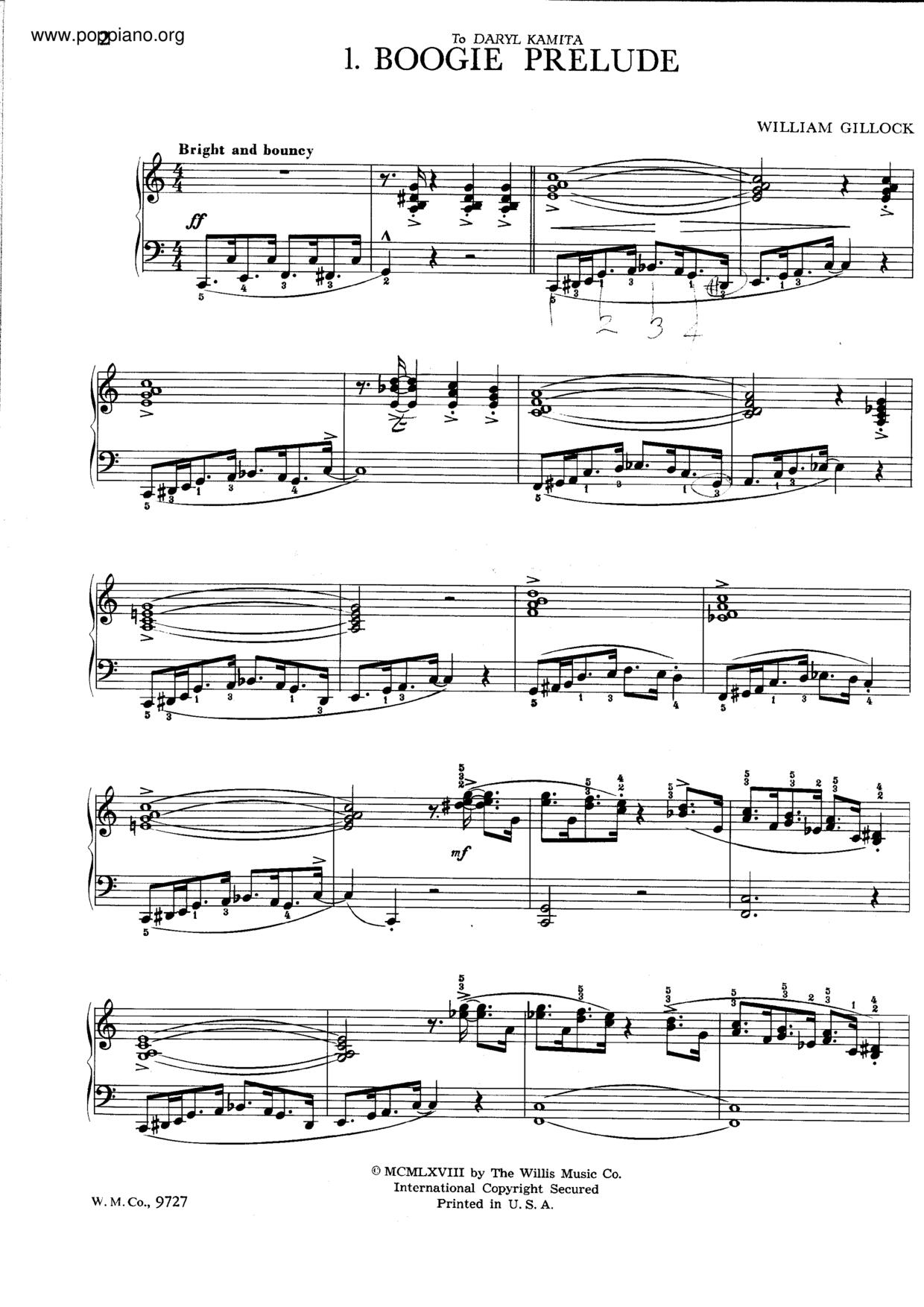 Boogie Prelude Score