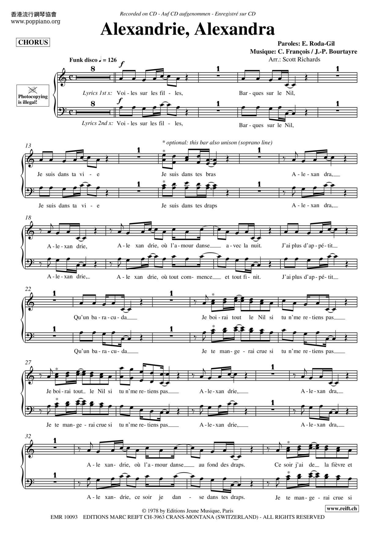 Alexandrie Alexandra Score