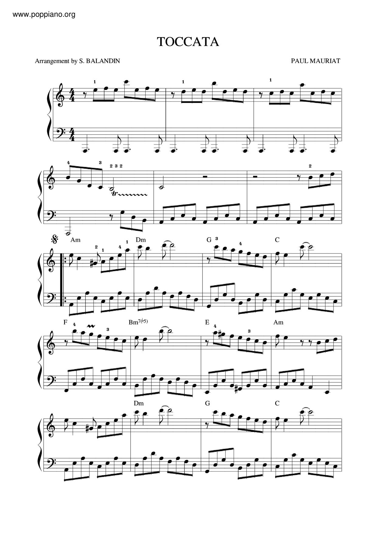 Toccata Score