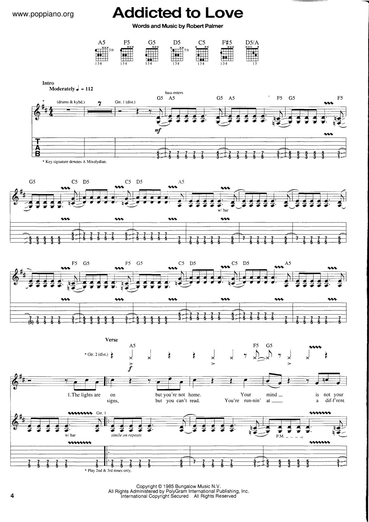 Addicted To Love Score